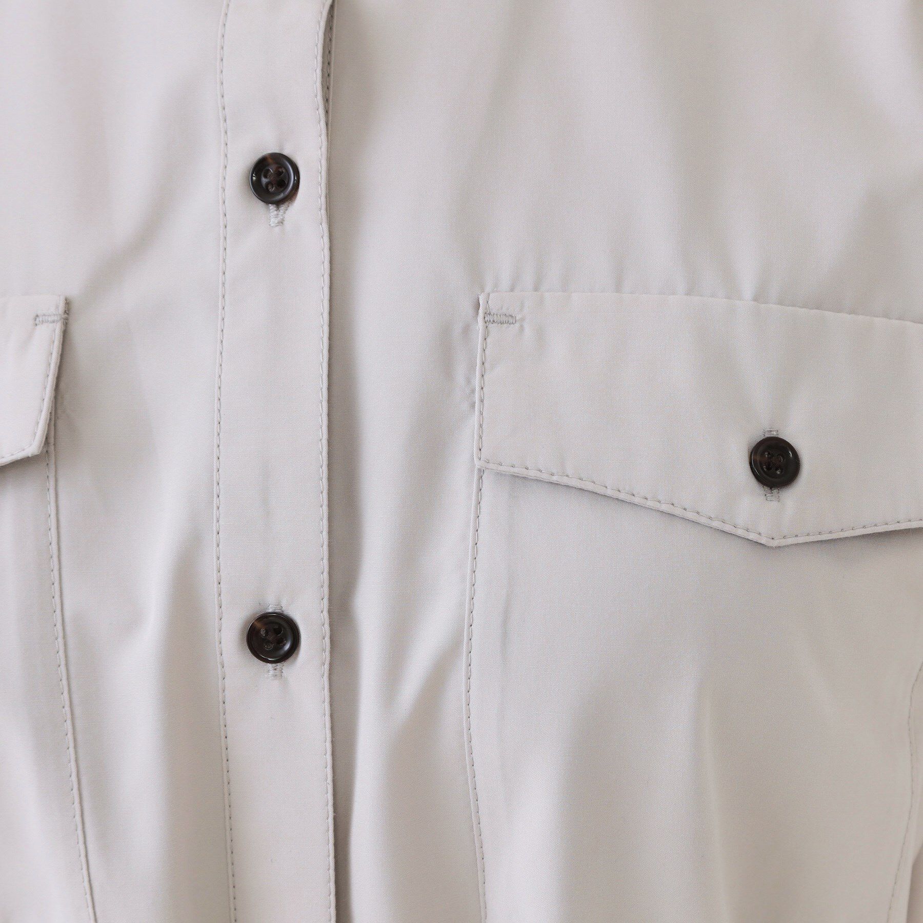 OPAQUE.CLIP「ダブルポケットシャツワンピース【洗濯機洗い可】」|ワンピース|