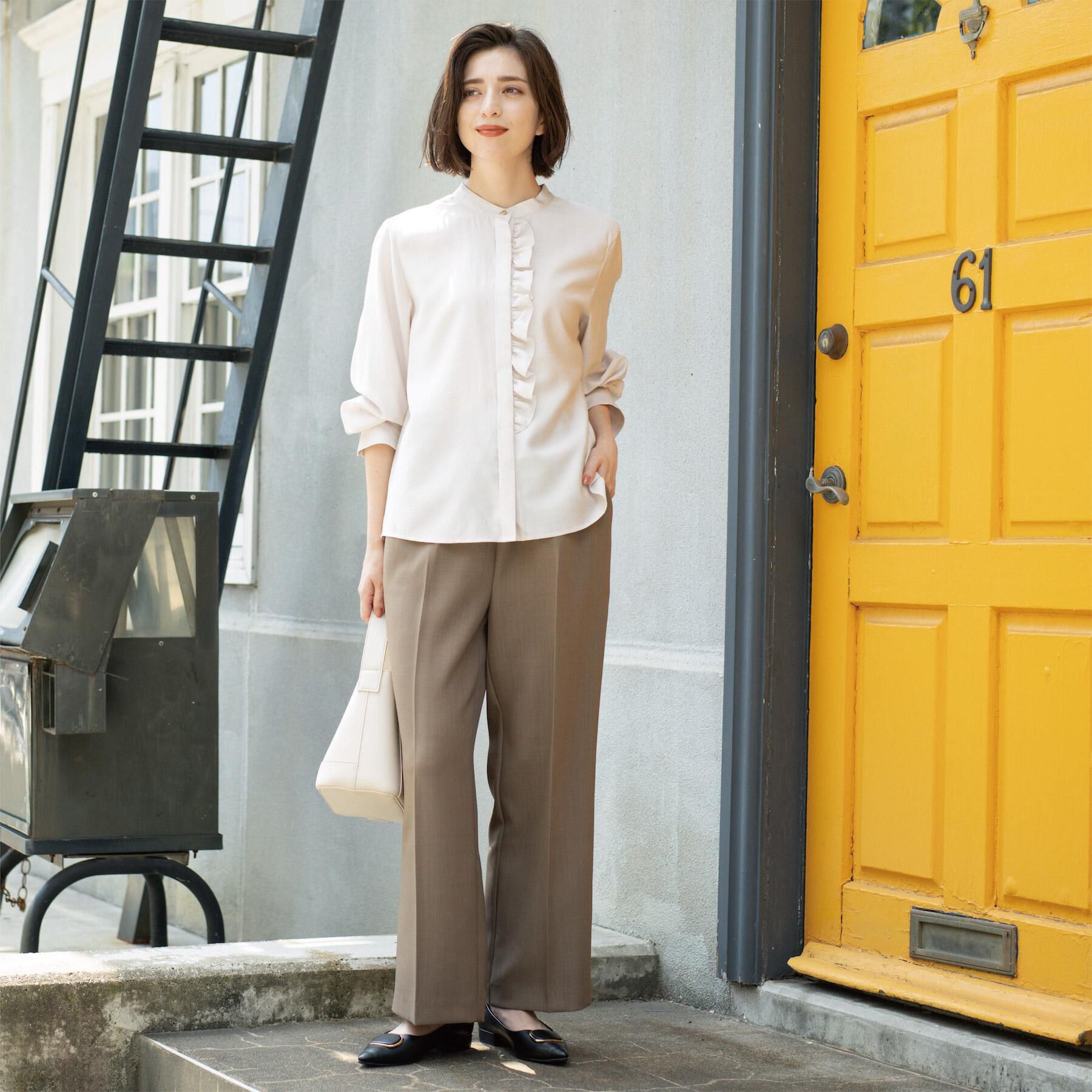 OPAQUE.CLIP「《SS-LLサイズ》ストレッチ美脚イージーワイドパンツ【防シワ/洗濯機洗い可】」|その他|