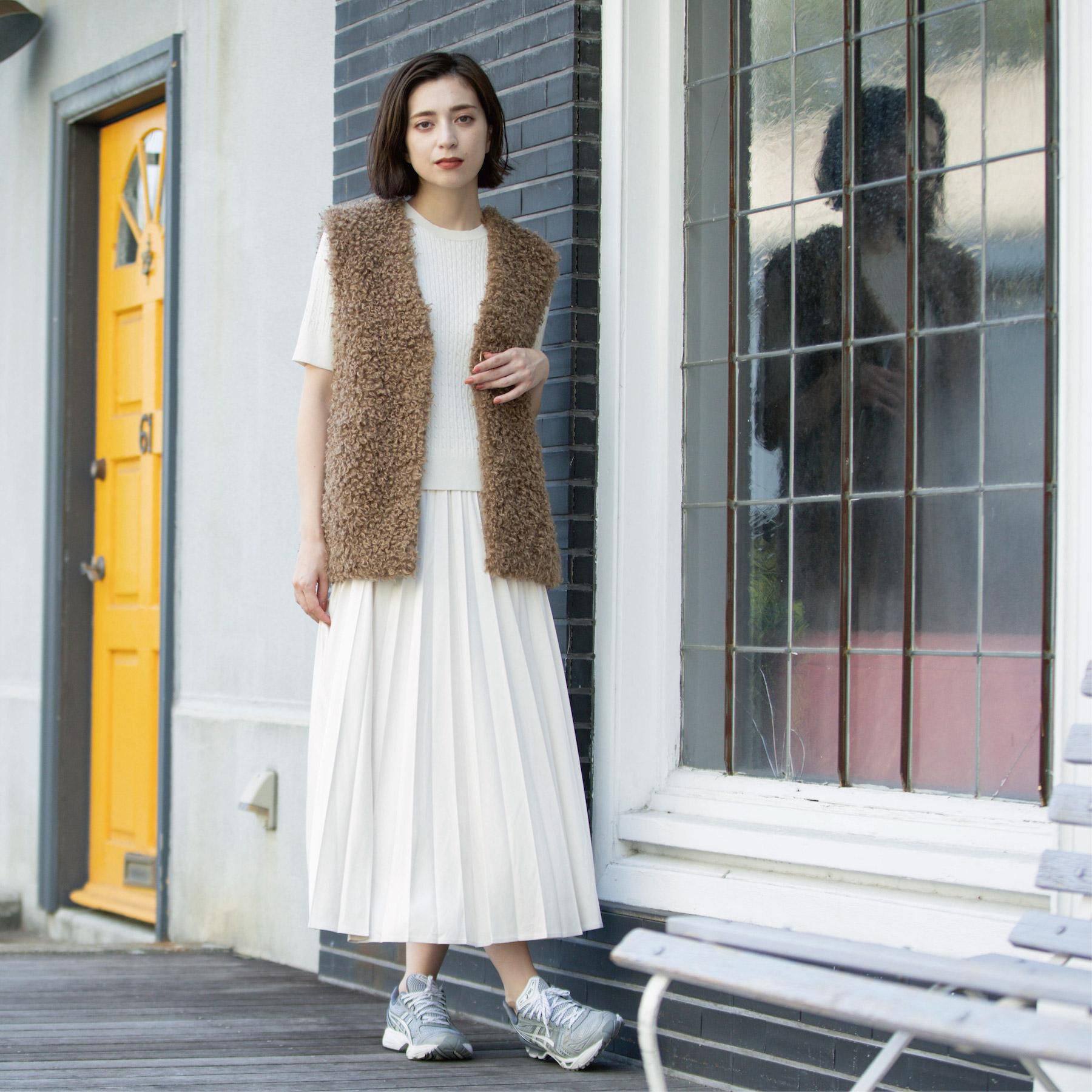 OPAQUE.CLIP「フェイクスウェードプリーツスカート【静電気防止加工/洗濯機OK】」|スカート|