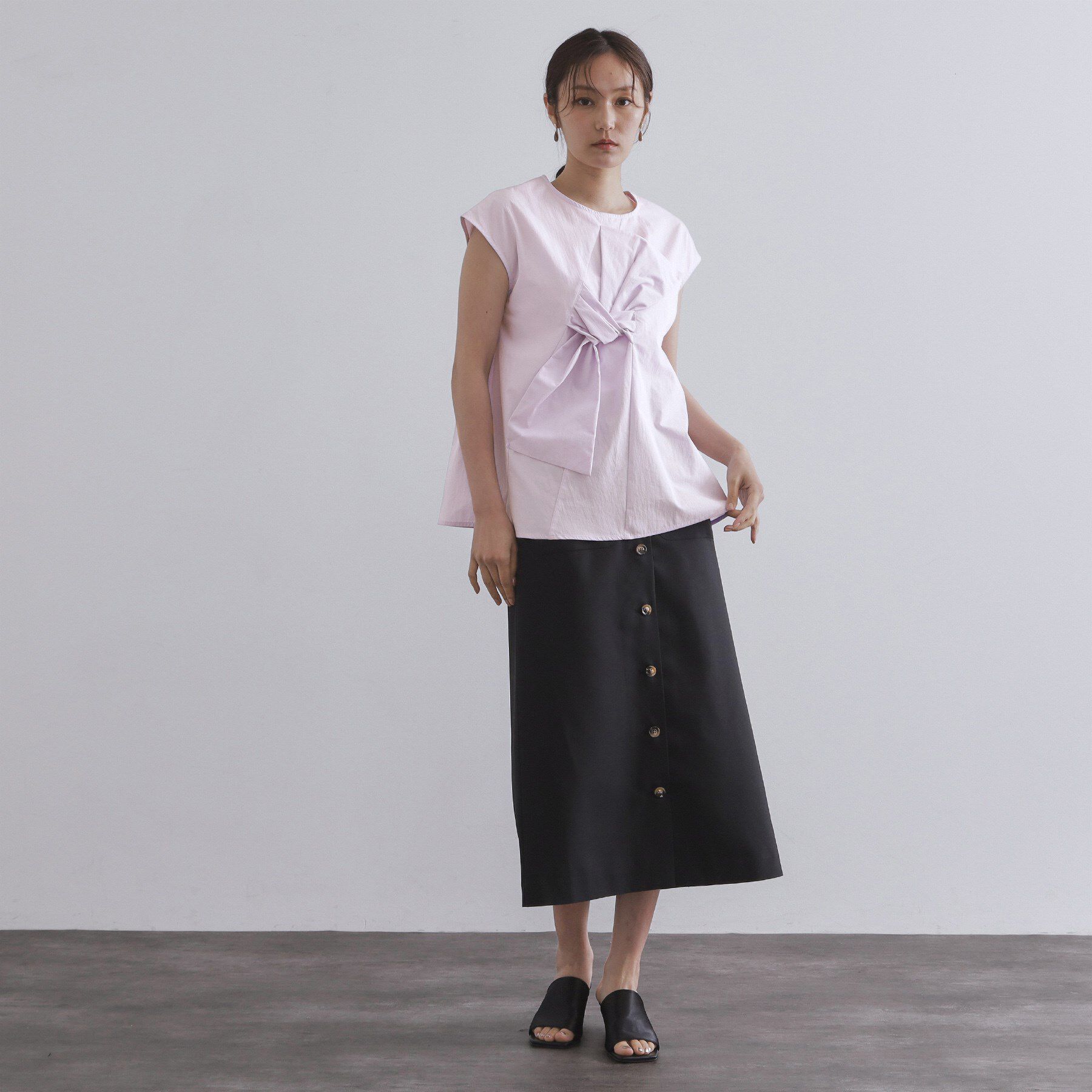 OPAQUE.CLIP「リボンモチーフブラウス【洗濯機洗い可】」|シャツ・ブラウス|