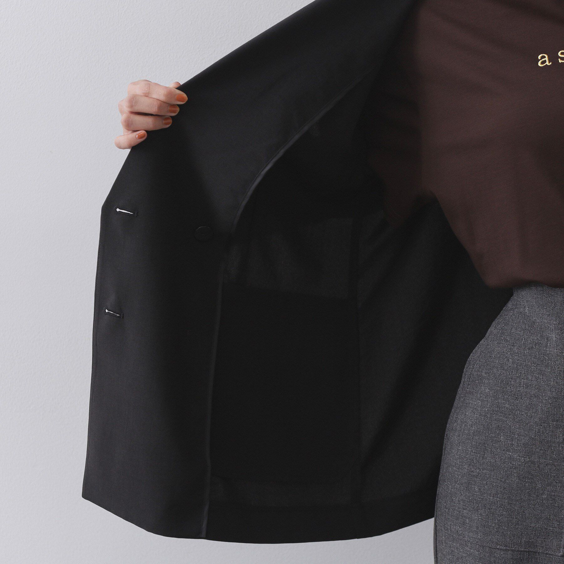 OPAQUE.CLIP「リネンライクダブルジャケット【洗える】」|テーラードジャケット|