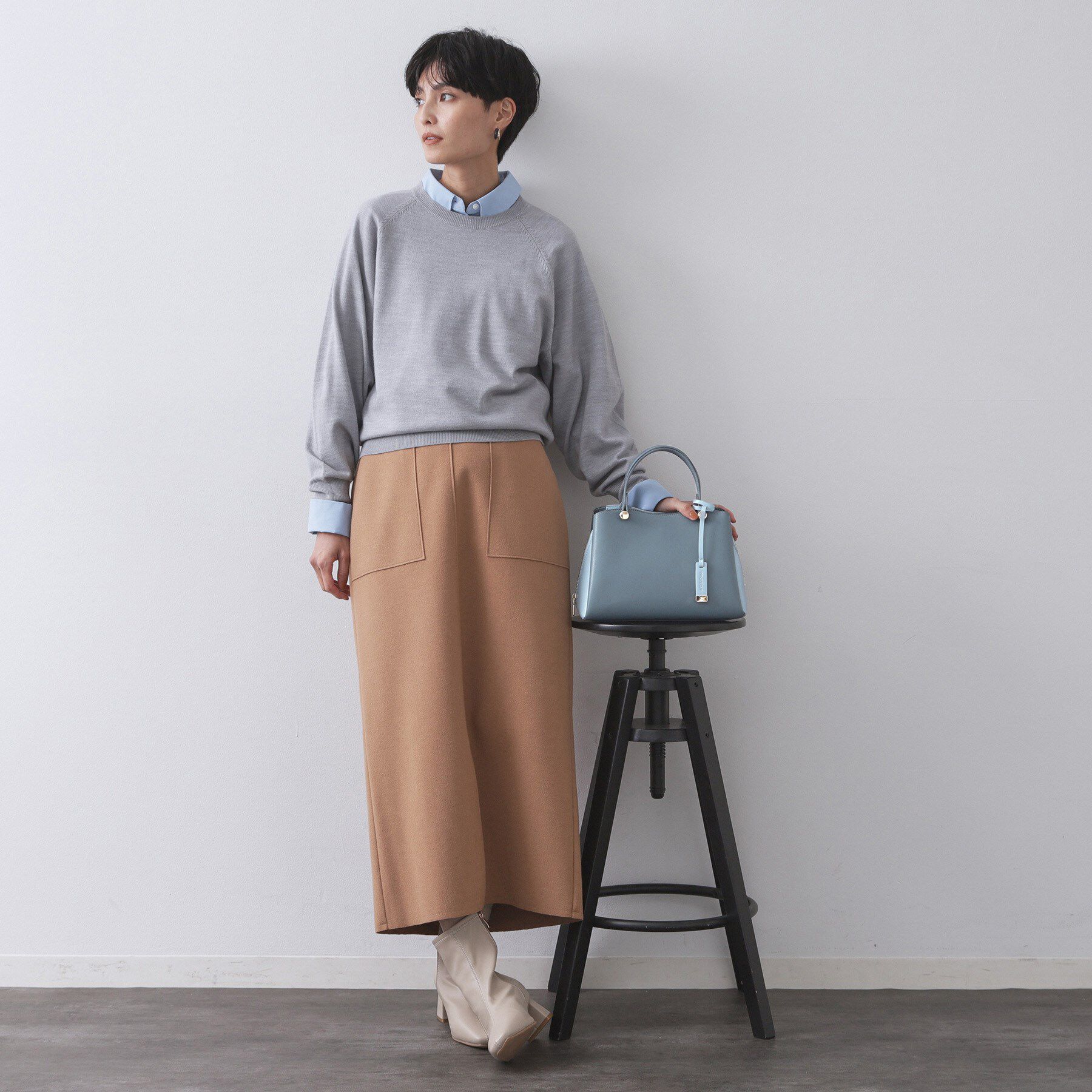 OPAQUE.CLIP「【2WAY/名品】バイカラーミドルボストンバッグ」|ショルダー・メッセンジャー|