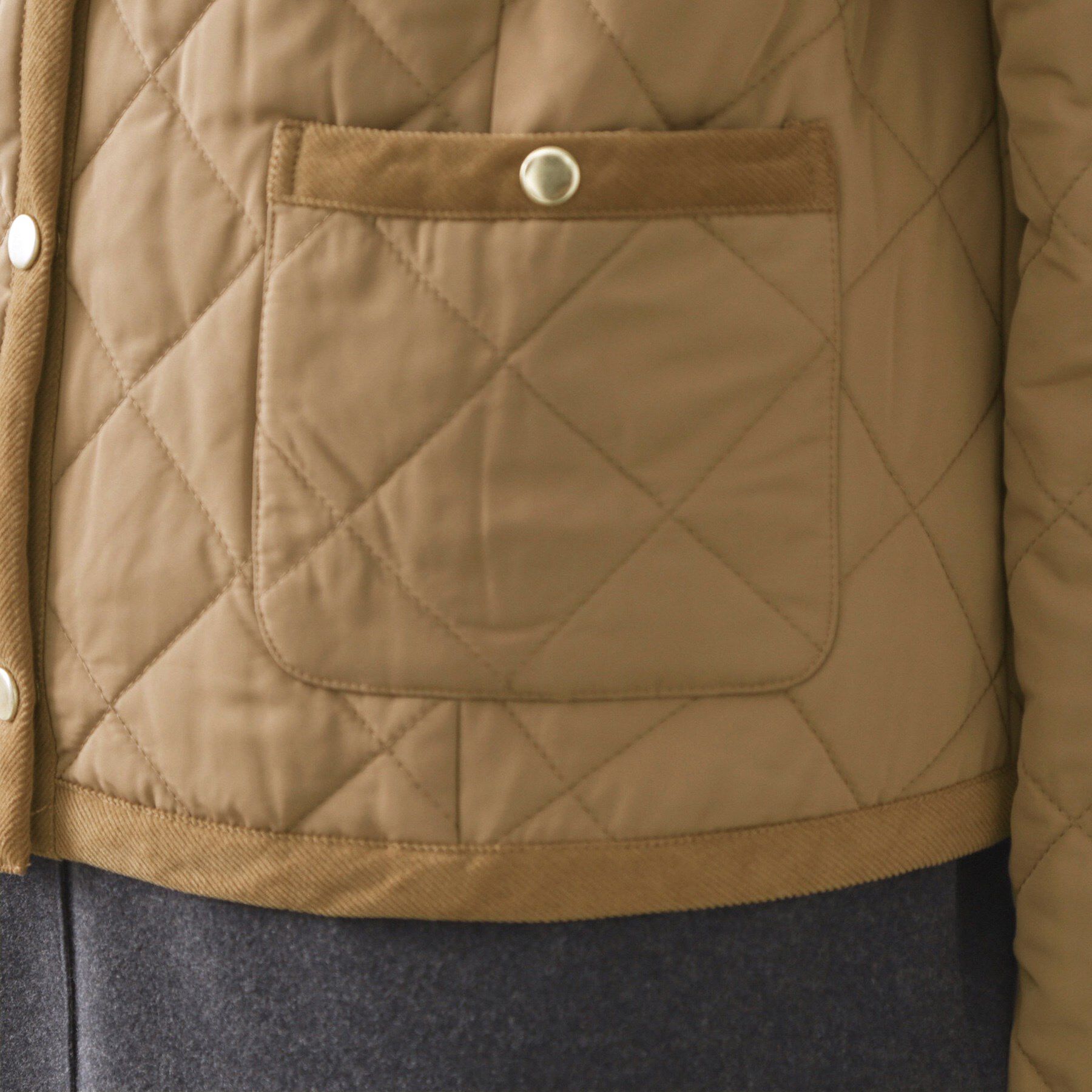 OPAQUE.CLIP「撥水キルティングノーカラージャケット【洗濯機洗い可】」|ノーカラージャケット|