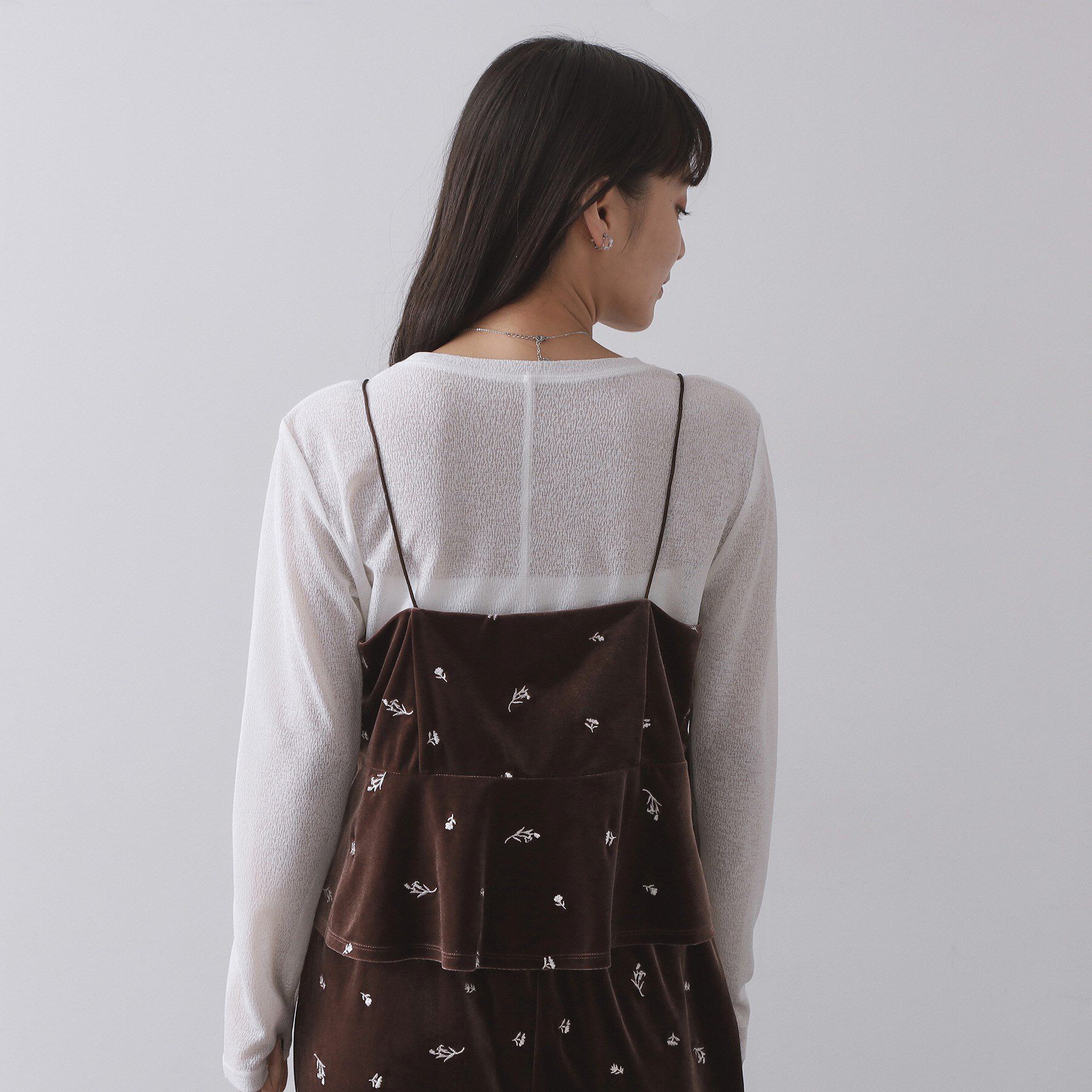 OPAQUE.CLIP「ベロアキャミ/セットアップ対応可【洗濯機OK】」|シャツ・ブラウス|