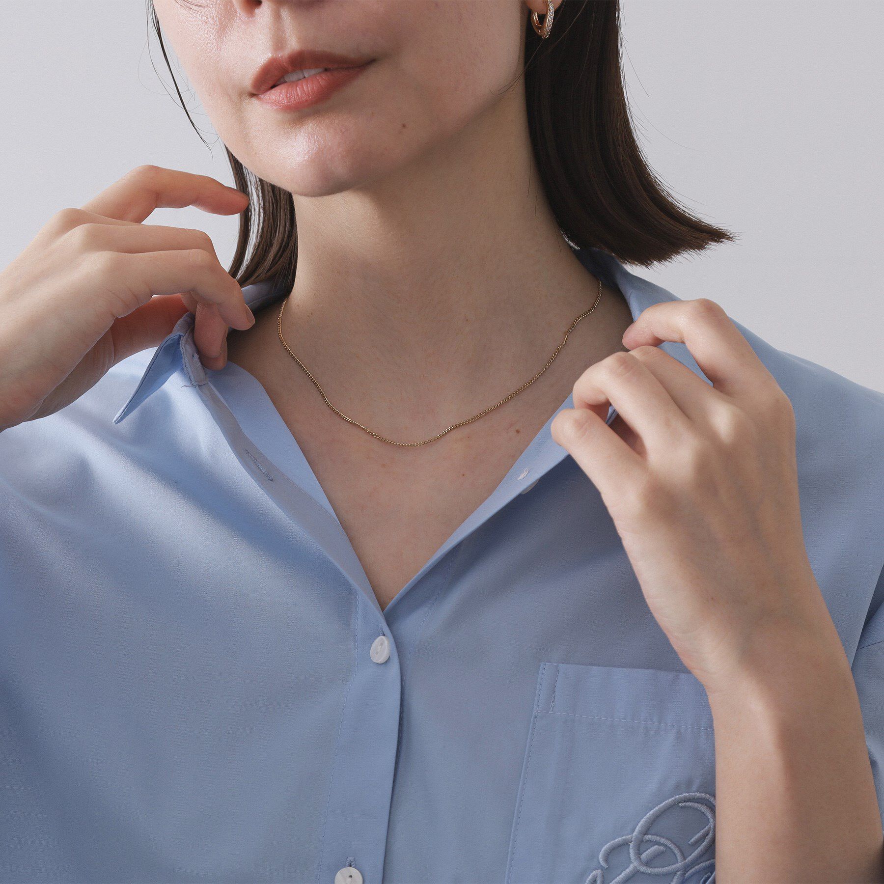 OPAQUE.CLIP「【2SET】チェーンバー2連ネックレス」|ネックレス|