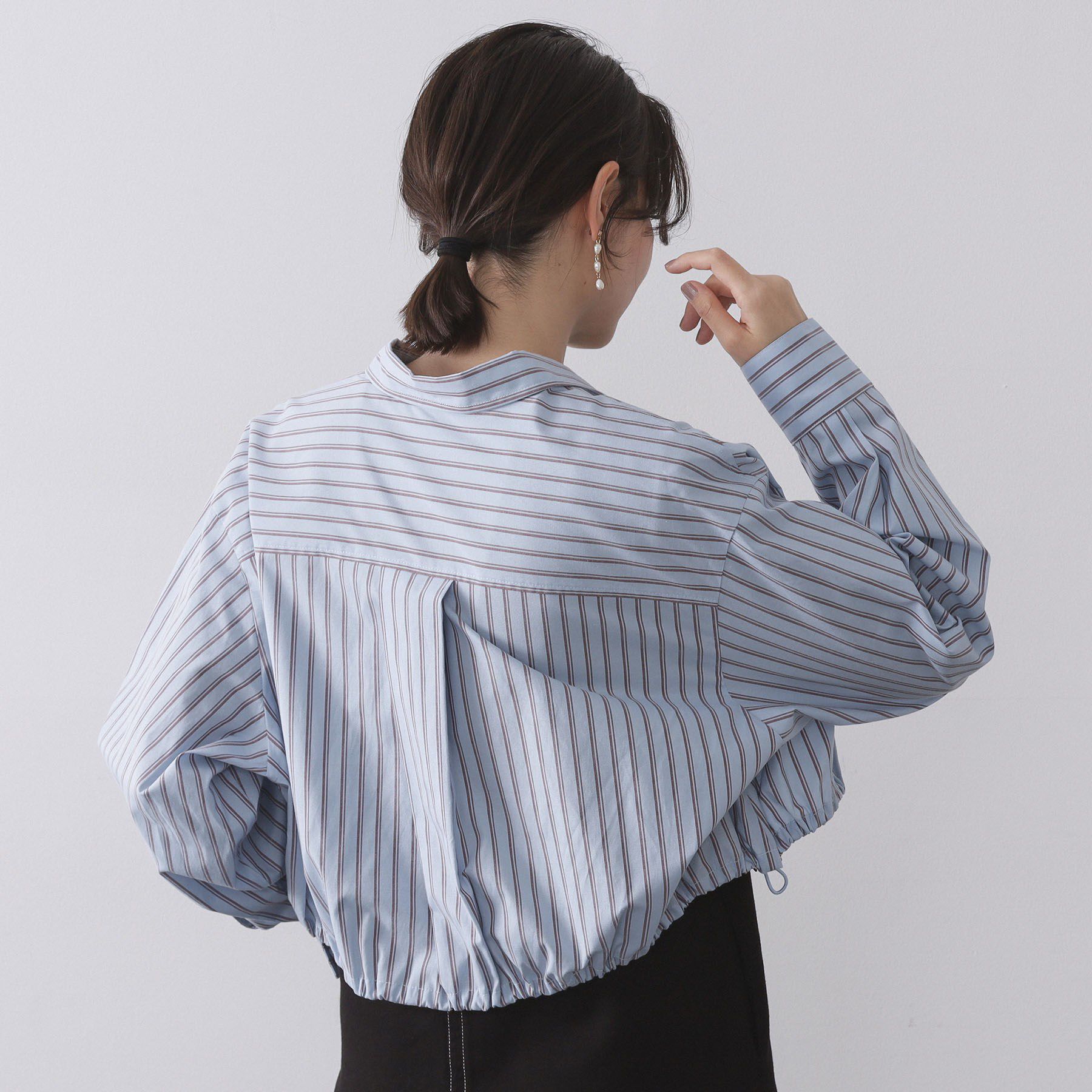 OPAQUE.CLIP「ドロストヘムショートシャツ【洗濯機OK】」|シャツ・ブラウス|