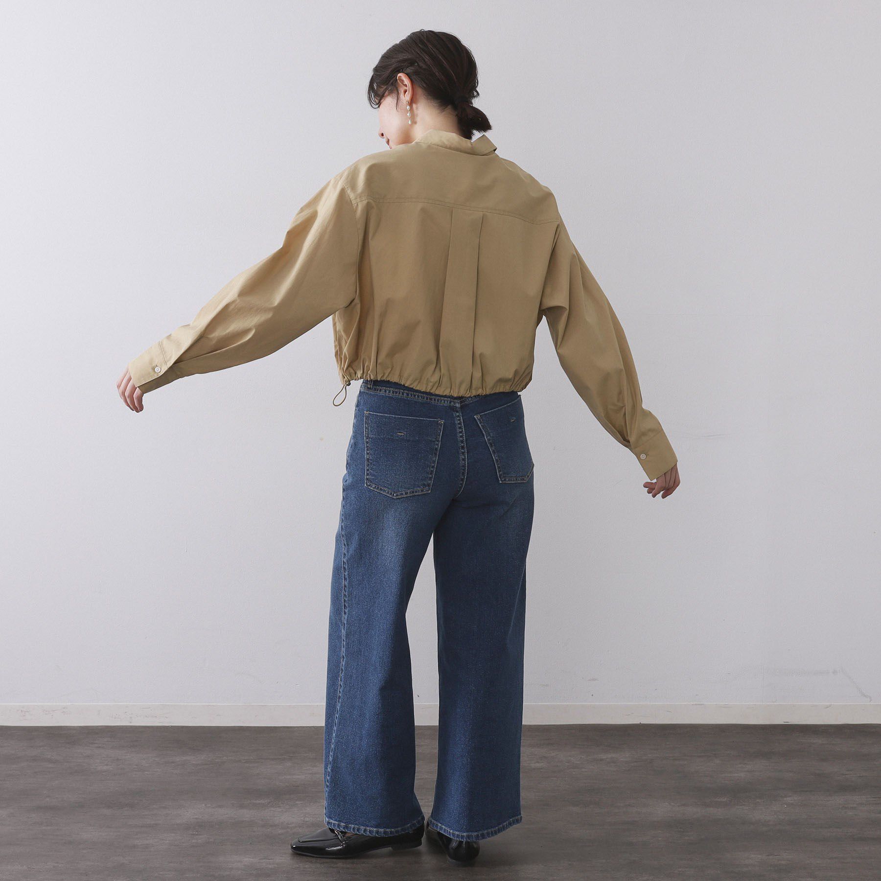 OPAQUE.CLIP「ドロストヘムショートシャツ【洗濯機OK】」|シャツ・ブラウス|