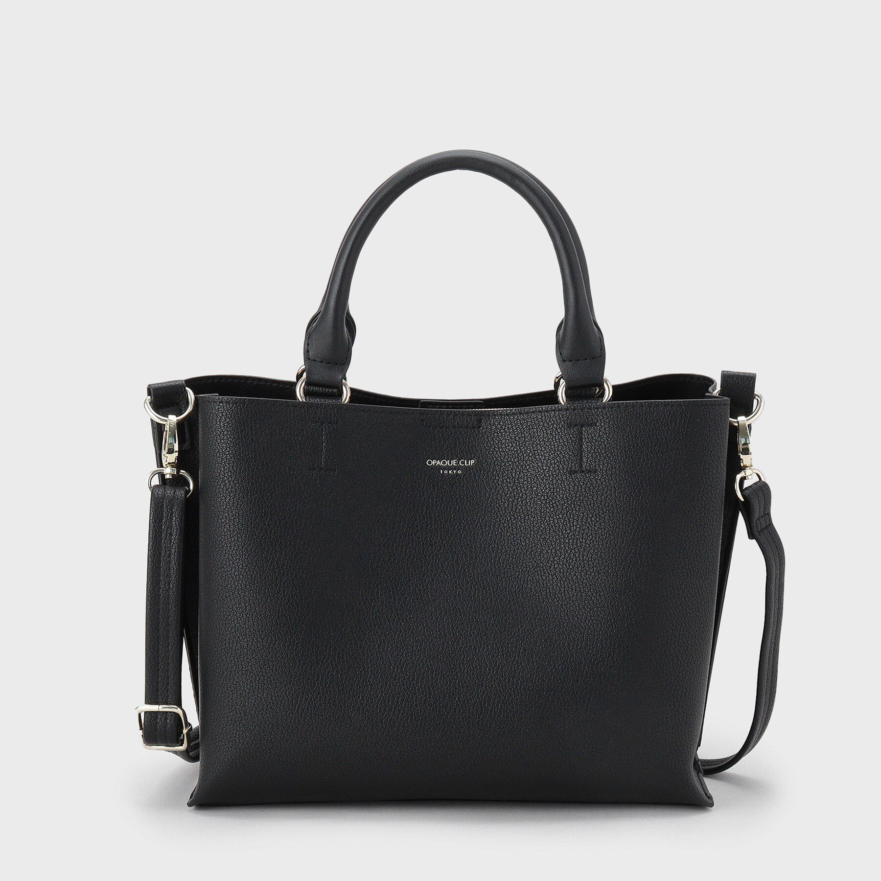 OPAQUE.CLIP「【2WAY/人間工学】ソフトシュリンク合皮ミドルサイズトートバッグ」|トートバッグ|