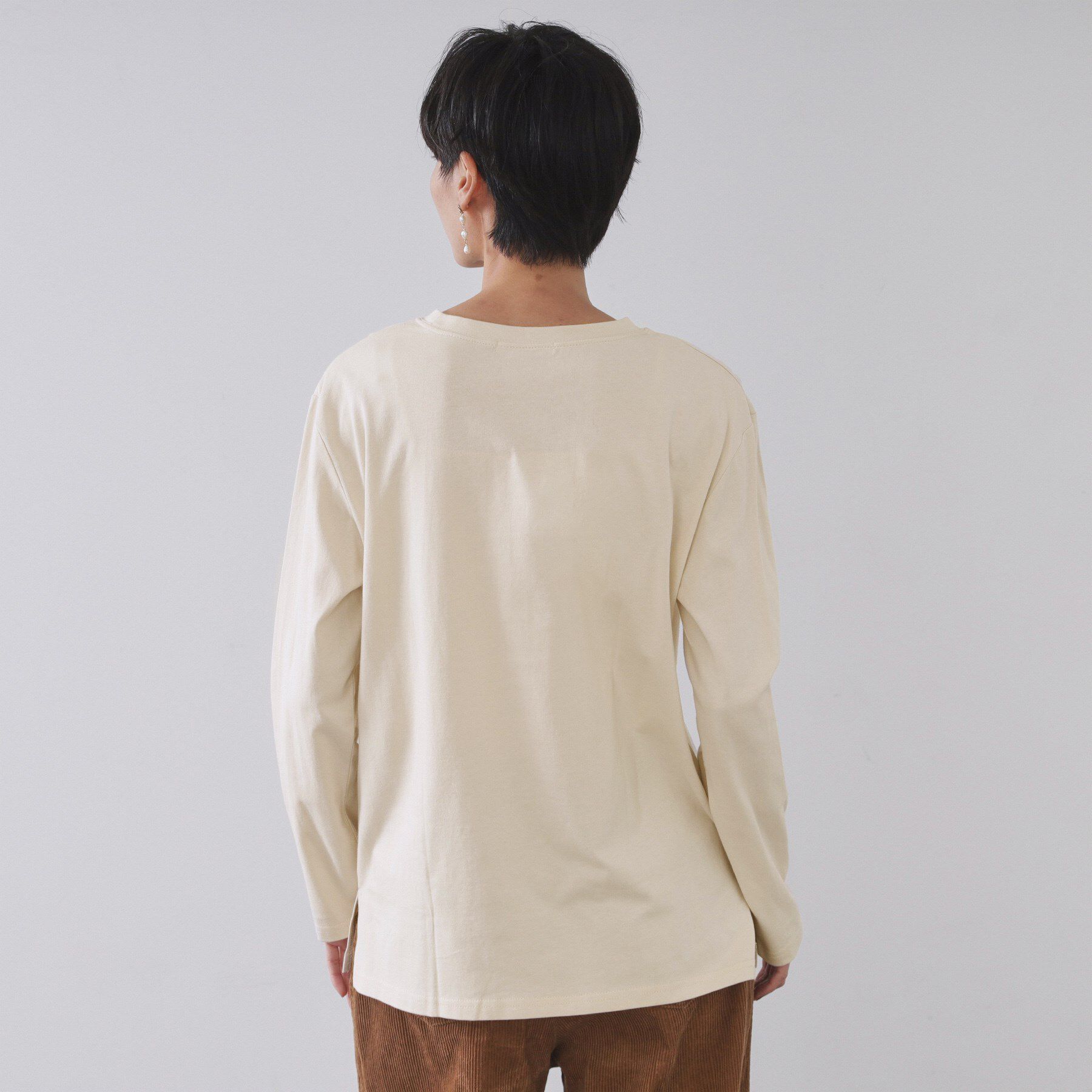 OPAQUE.CLIP「ロングロゴTシャツ【洗濯機OK】」|Tシャツ・カットソー|