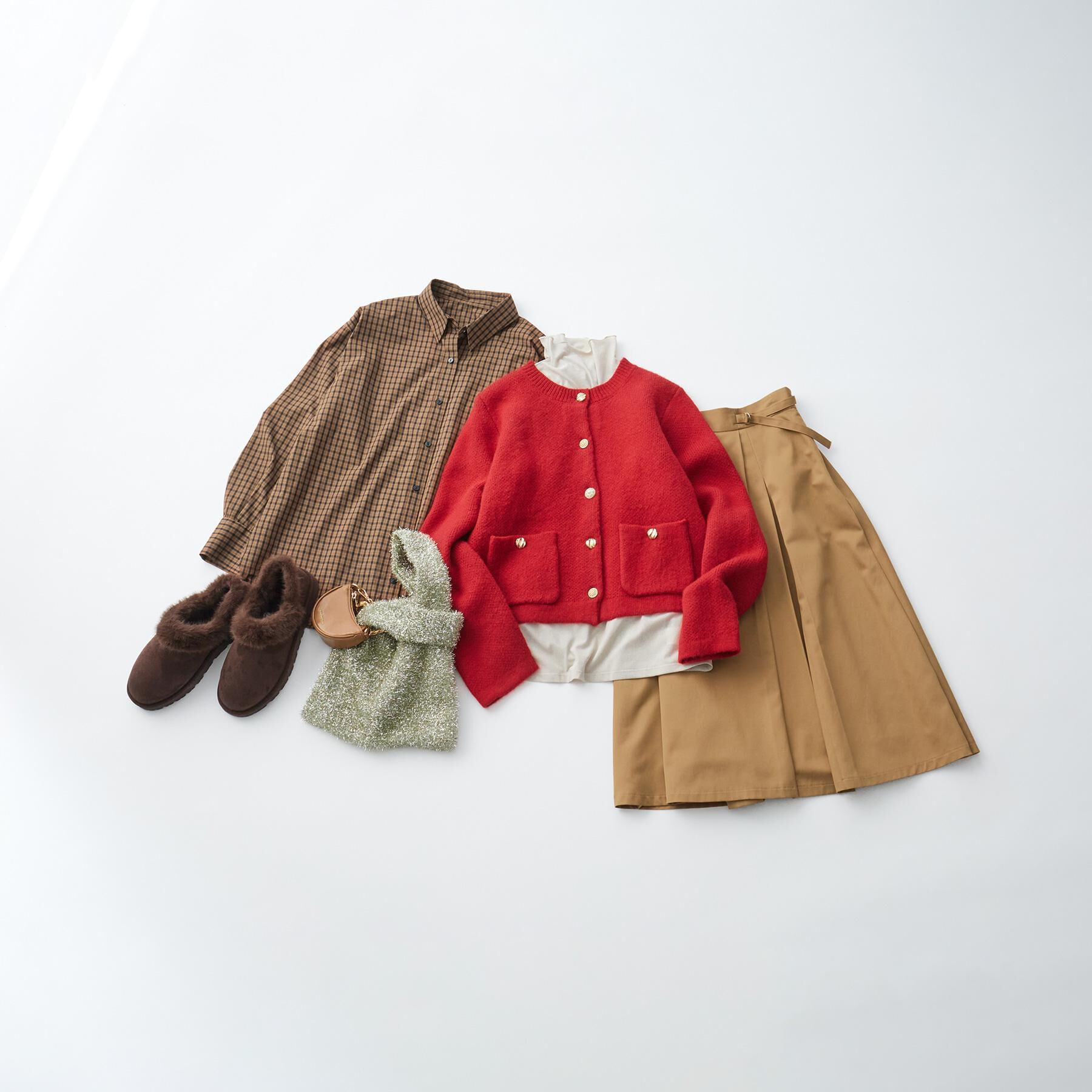 OPAQUE.CLIP「ビジューボタンニットカーディガン【洗える】」|カーディガン|