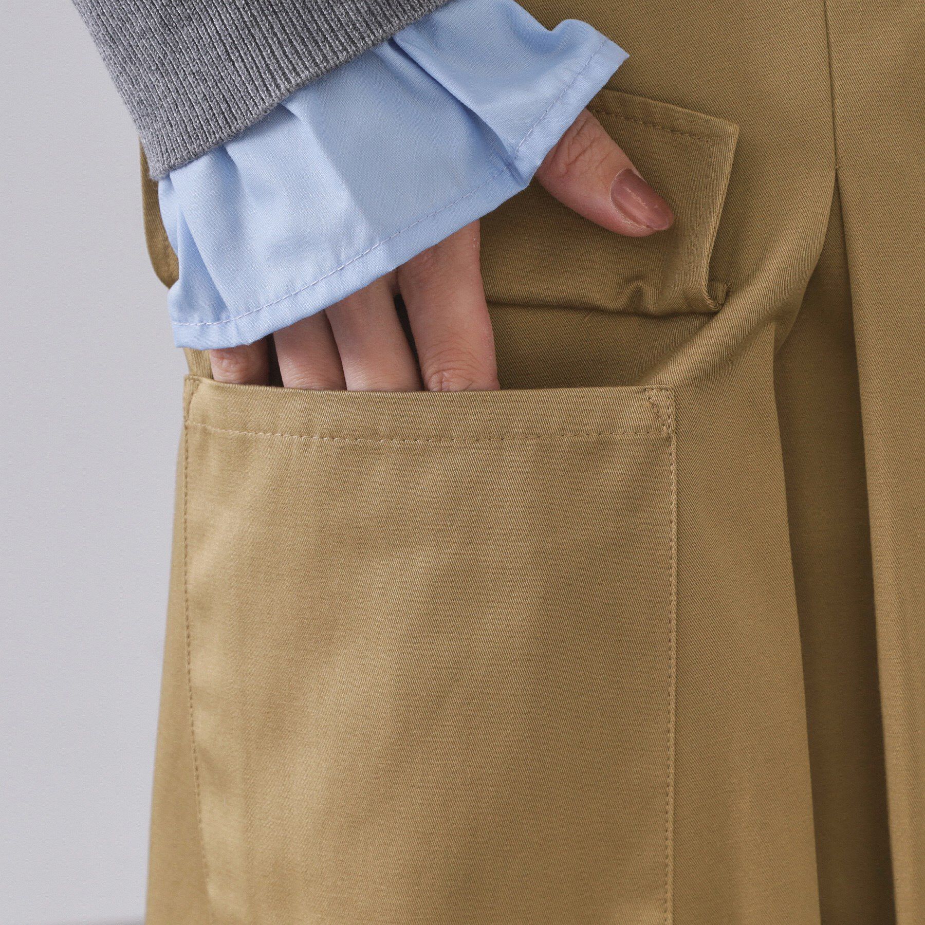 OPAQUE.CLIP「アシメプリーツスカート【洗濯機OK】」|スカート|