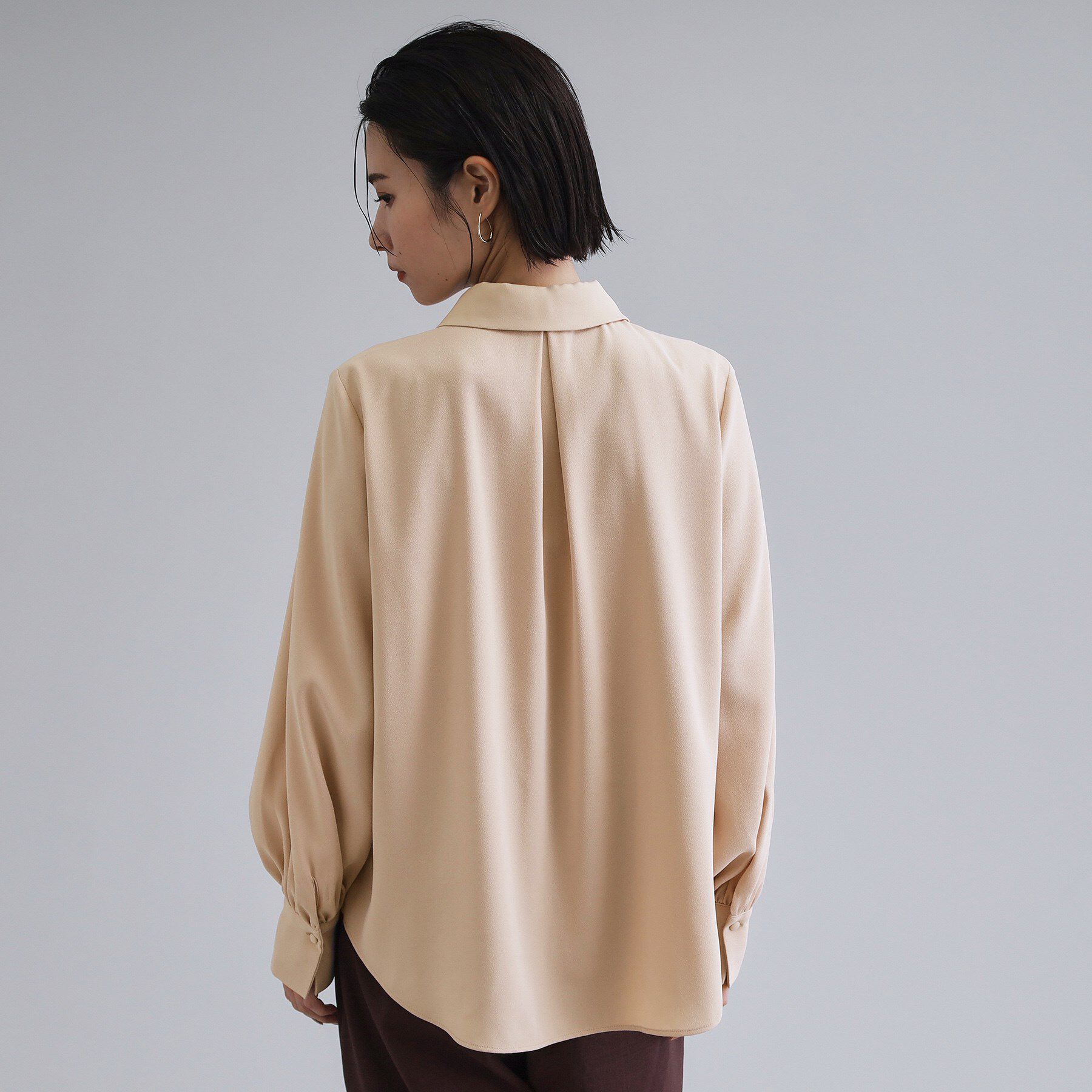 OPAQUE.CLIP「【es】ビックカラーブラウス【洗濯機OK】」|シャツ・ブラウス|