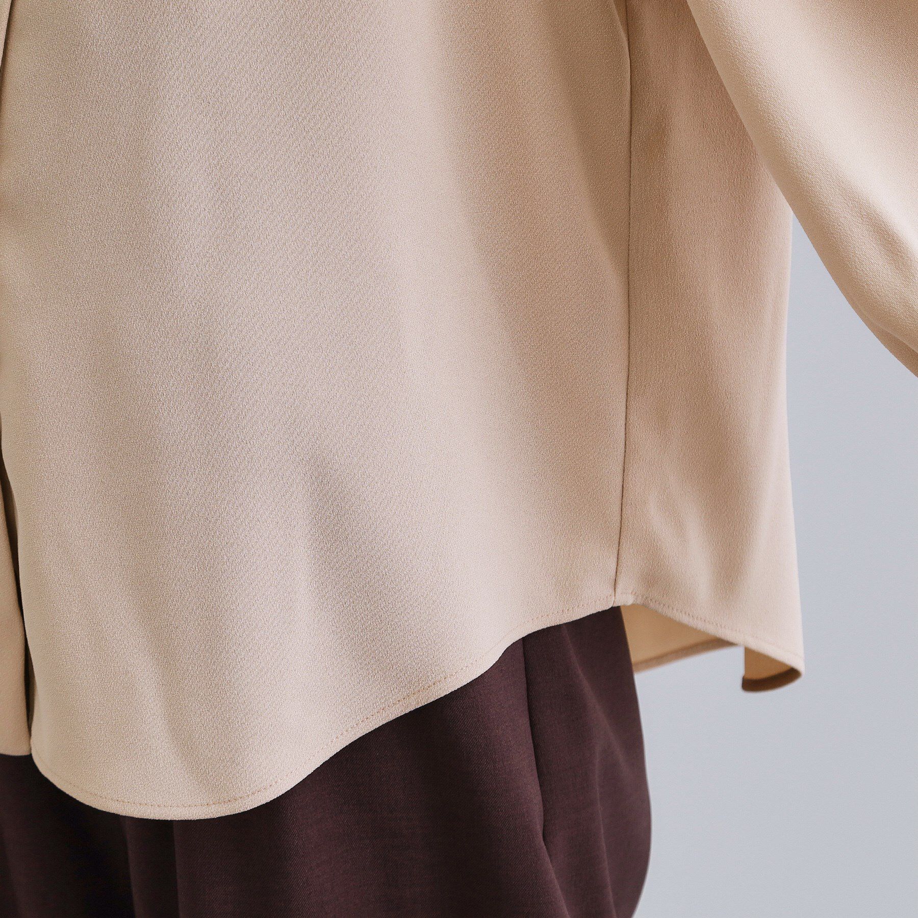 OPAQUE.CLIP「【es】ビックカラーブラウス【洗濯機OK】」|シャツ・ブラウス|