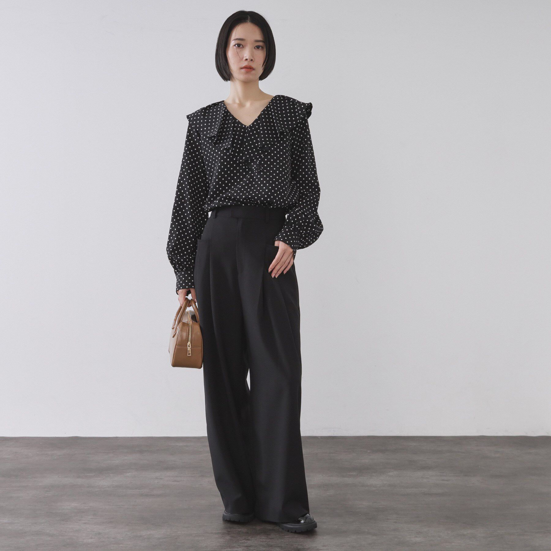 OPAQUE.CLIP「タックデザインワイドパンツ【洗濯機OK】」|その他|