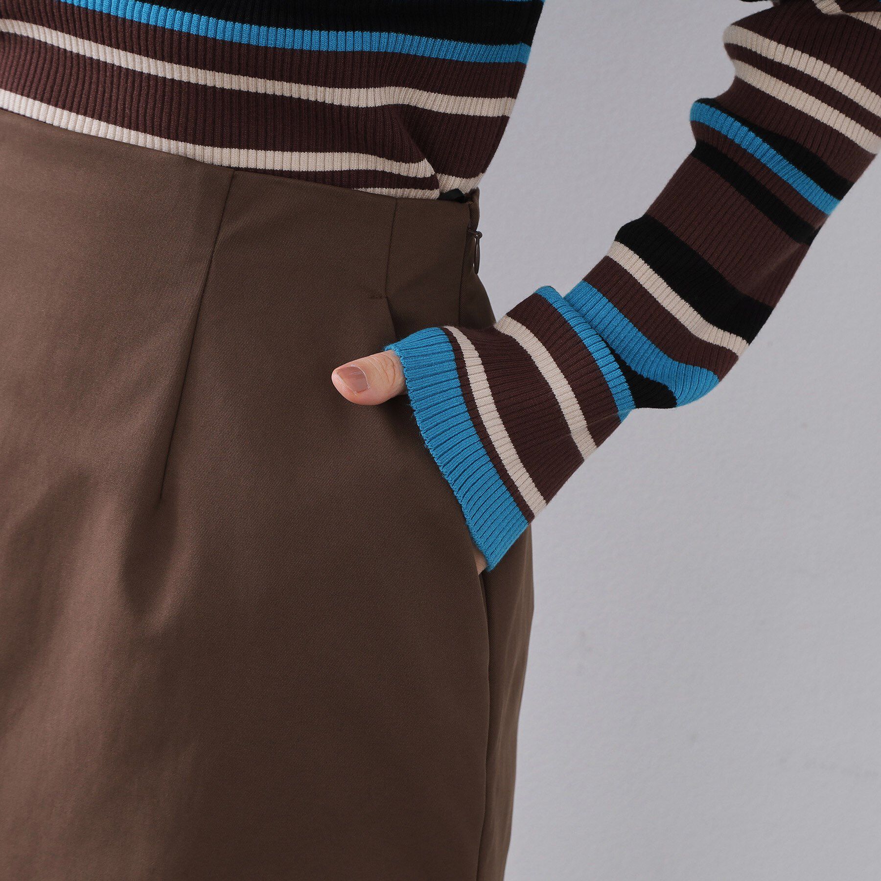 OPAQUE.CLIP「チュールドッキングデザインスカート【洗濯機OK】」|スカート|