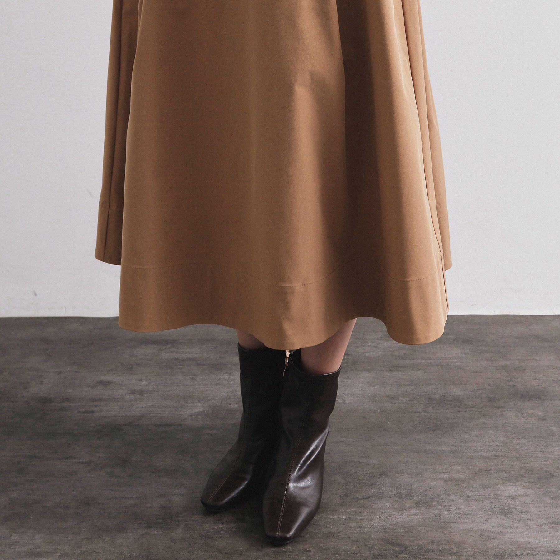 OPAQUE.CLIP「タフタフレアスカート【洗濯機OK】」|スカート|