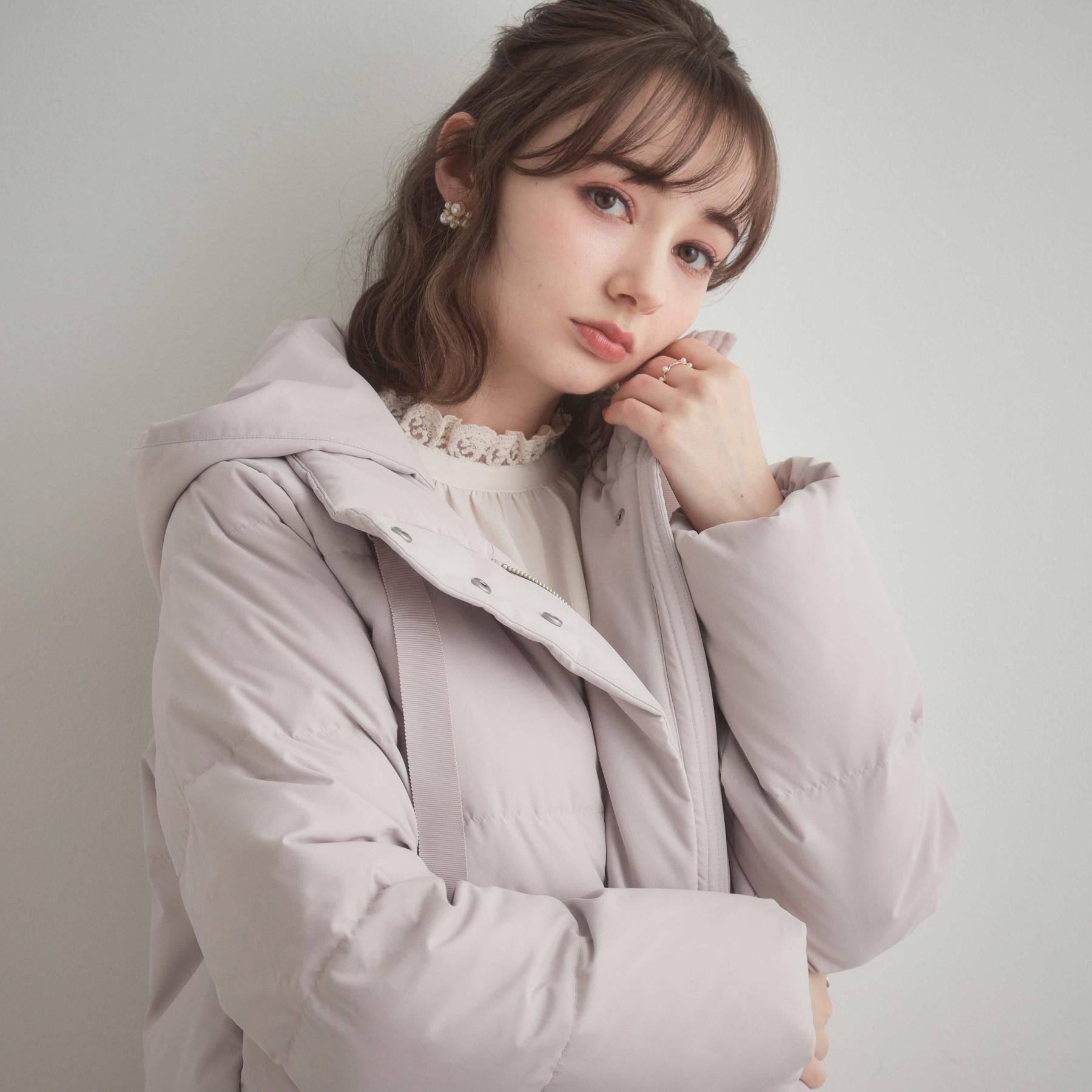 Couture broach「【冬の名品・撥水】愛されダウン」|ダウン|ライトグレー(011