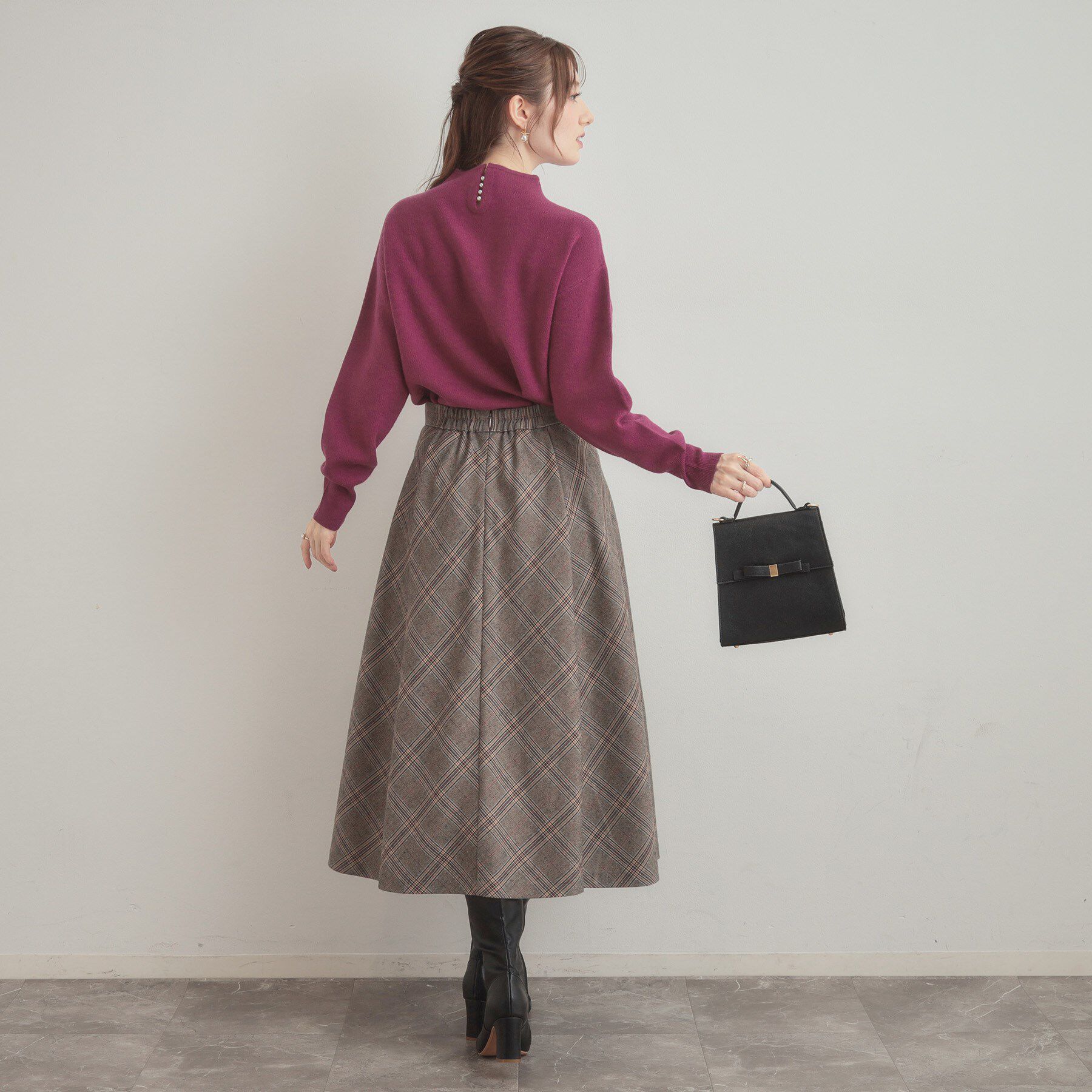 Couture broach「【ゆるふわ・通勤】リッシュアンゴラ バックパール調ニット」|ニット・セーター|