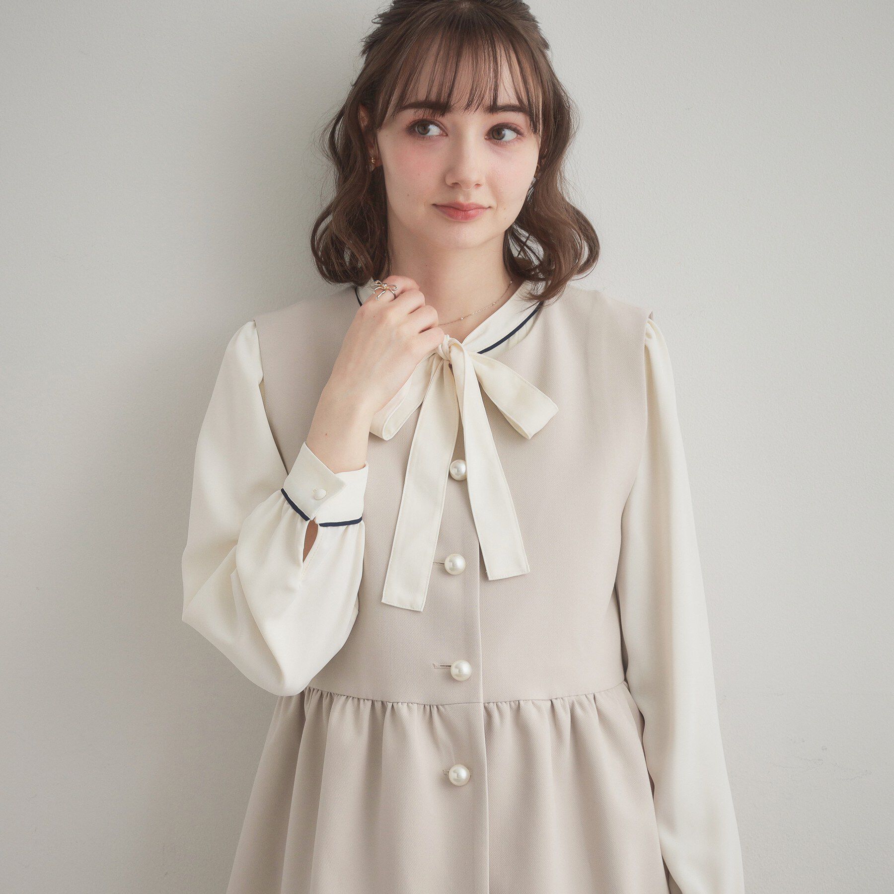 Couture broach「【ハレの日・通勤】TRダブルクロスジレ」|ベスト・ジレ|