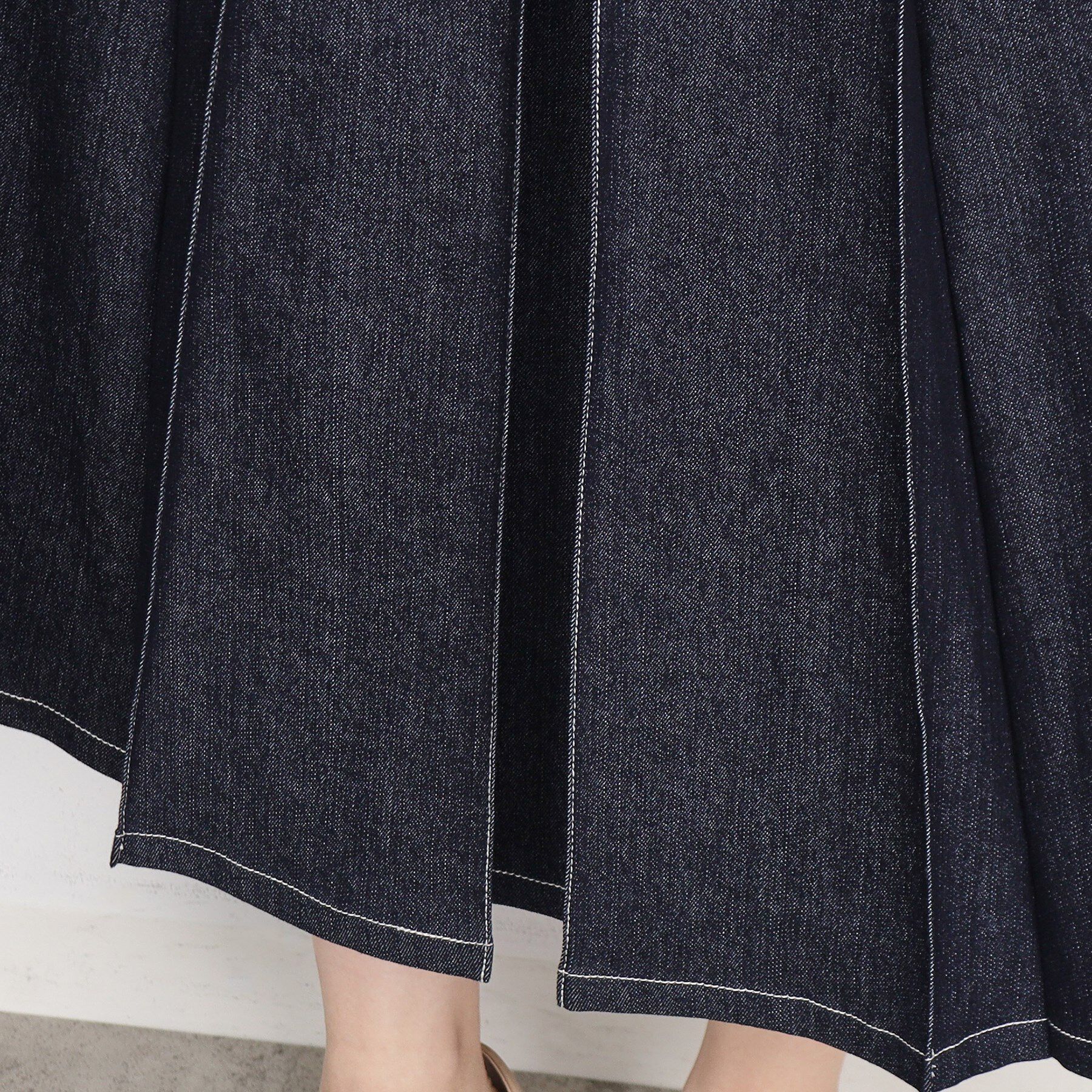 THE SHOP TK「【オールシーズン活躍！】デニムタックスカート/洗える」|スカート|