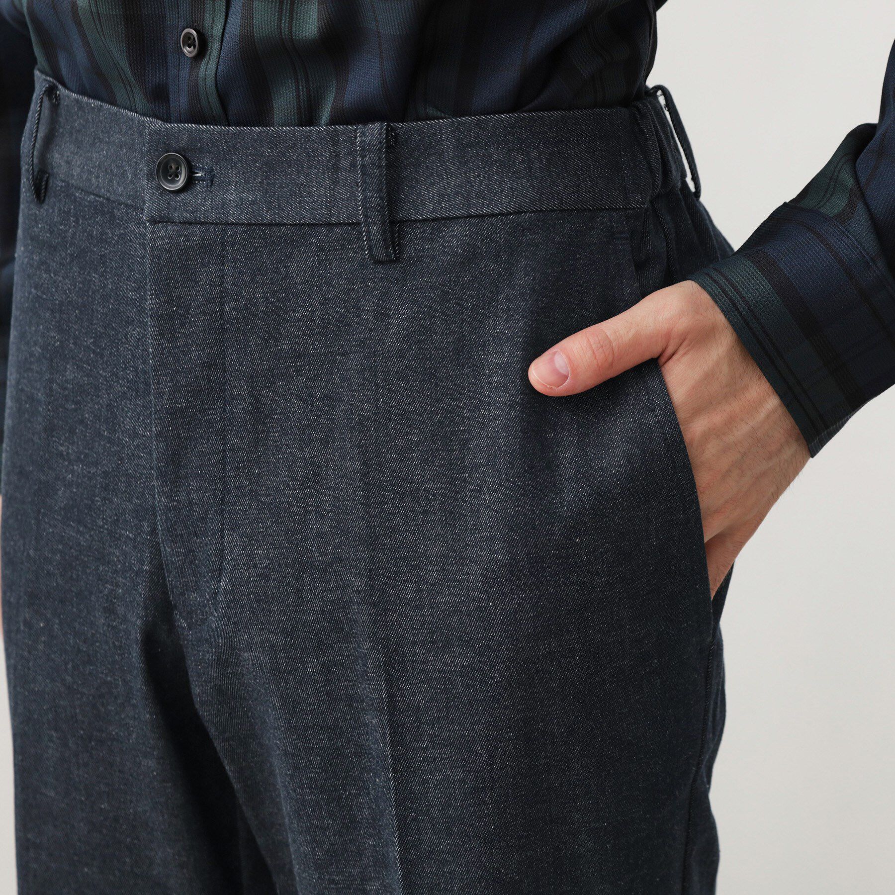 THE SHOP TK「エバーデニムスラックス【色落ちしにくい/洗濯機OK/ストレッチ/セットアップ可】」|その他|