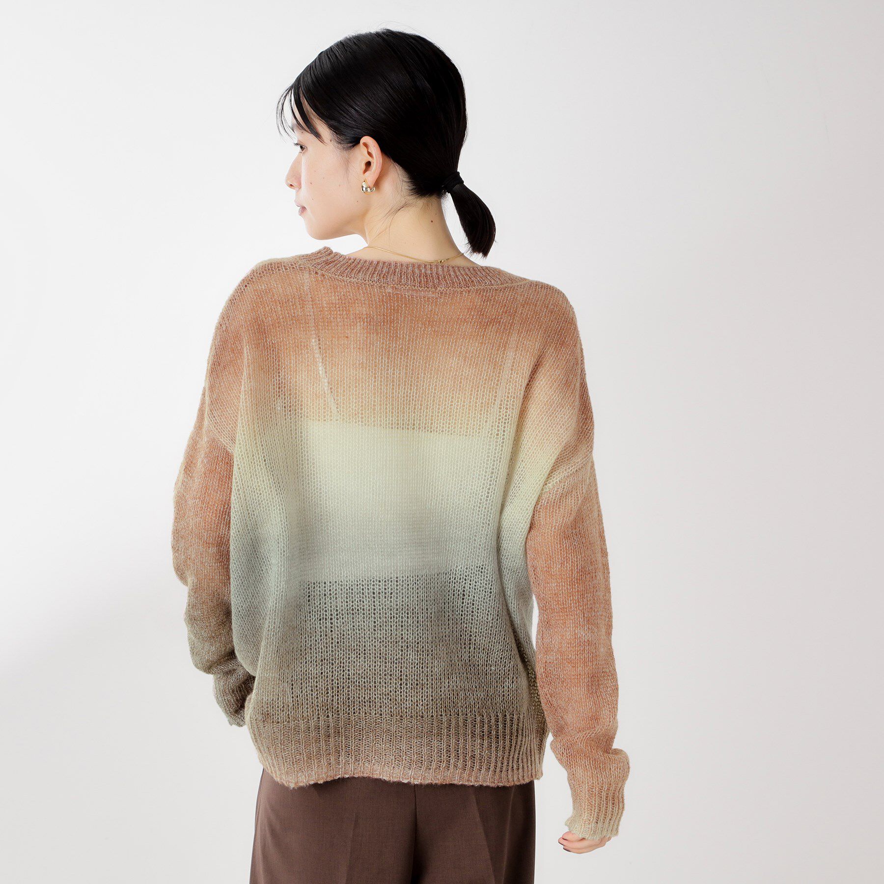 THE SHOP TK「スペースダイ透かし編みニット」|ニット・セーター|