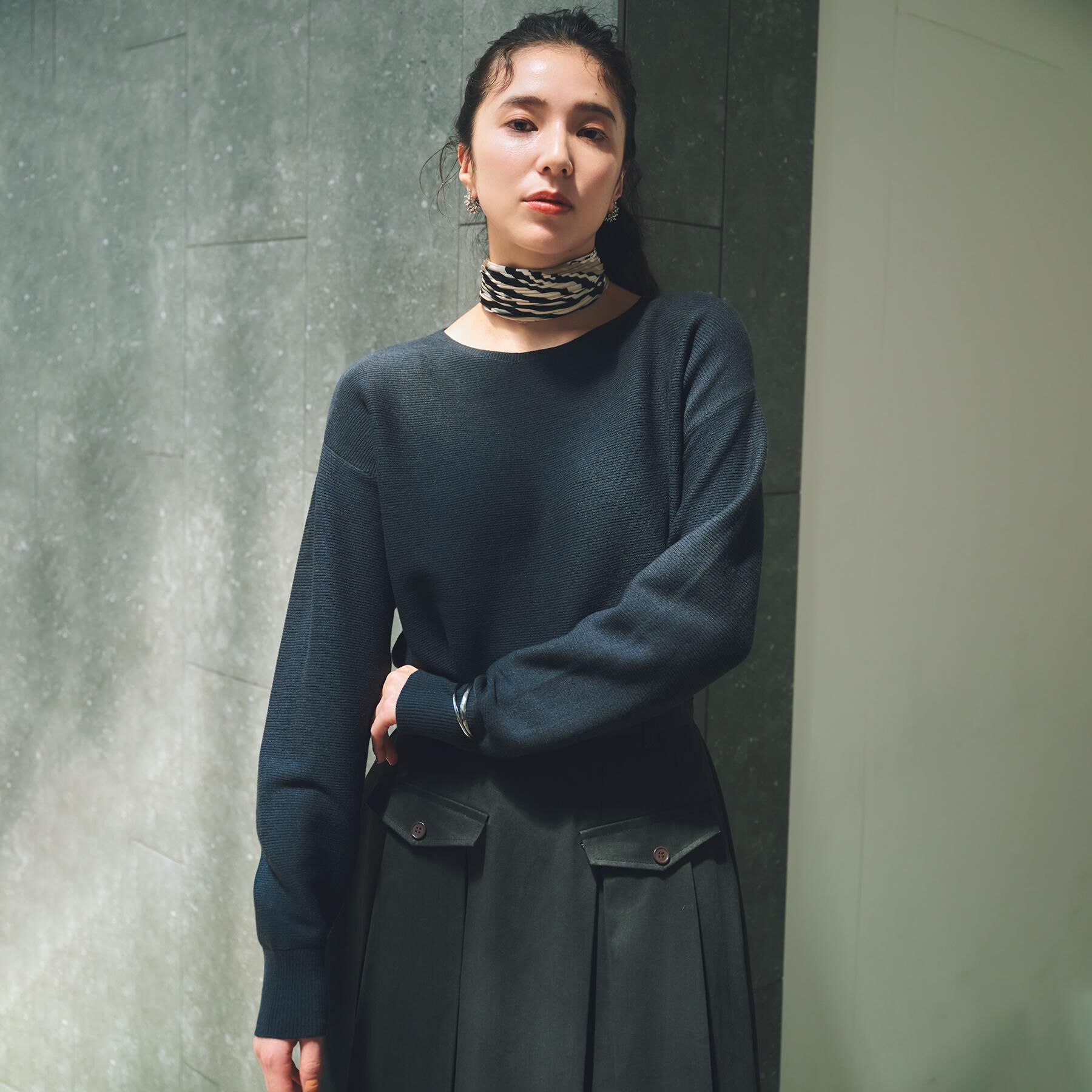 THE SHOP TK「【S-XLサイズ/選べる7色】どこから見ても美しい ガーターニット/毛玉になりにくい/洗濯機OK」|ニット・セーター|