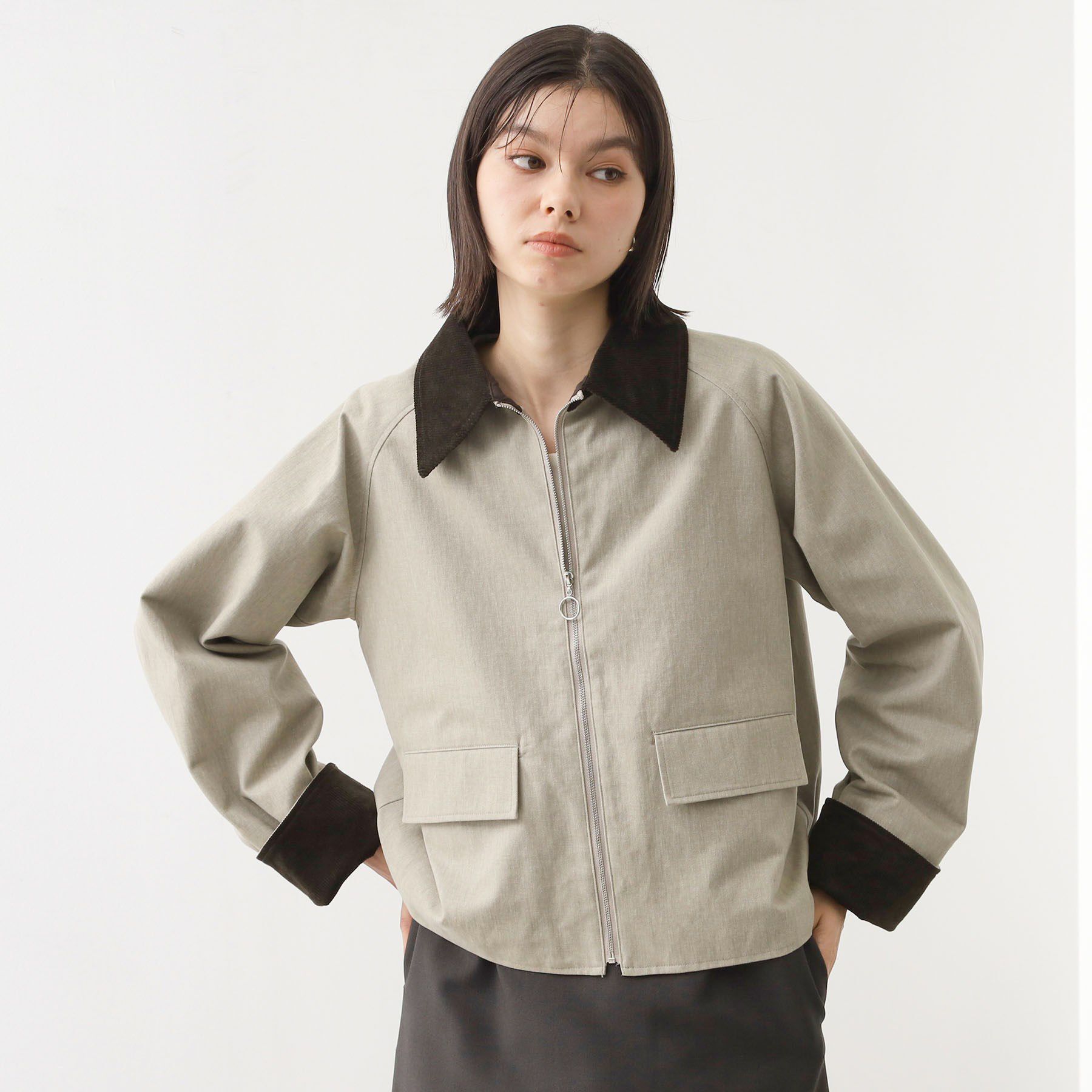 THE SHOP TK「カバーオールジャケット【洗える】」|ブルゾン・スタジャン|