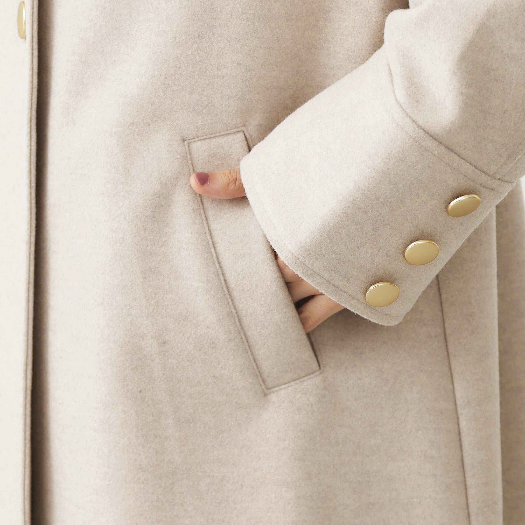 THE SHOP TK「クラシカルな装い ウールライクスタンドカラーコート」|その他|