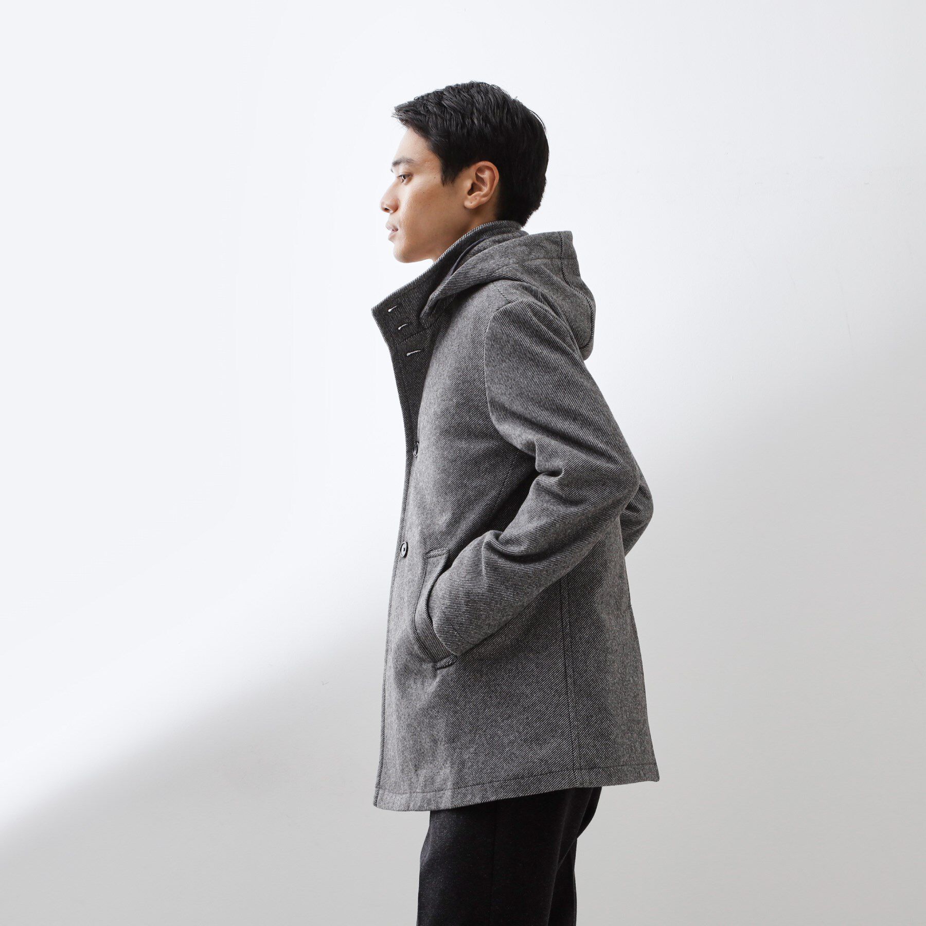 THE SHOP TK「ON/OFF対応 ウーリック スタンド メルトンコート　【洗濯機OK/フード取外し可】」|その他|