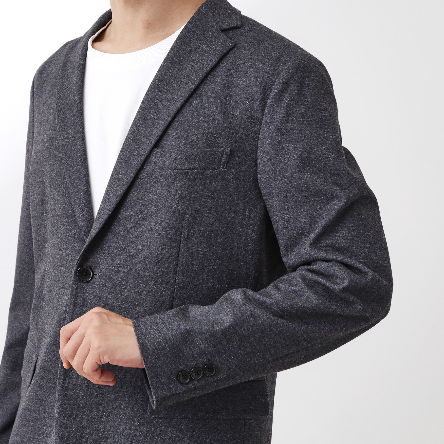 THE SHOP TK「起毛TRジャージジャケット 【洗濯機OK／ストレッチ／セットアップ可】」|テーラードジャケット|