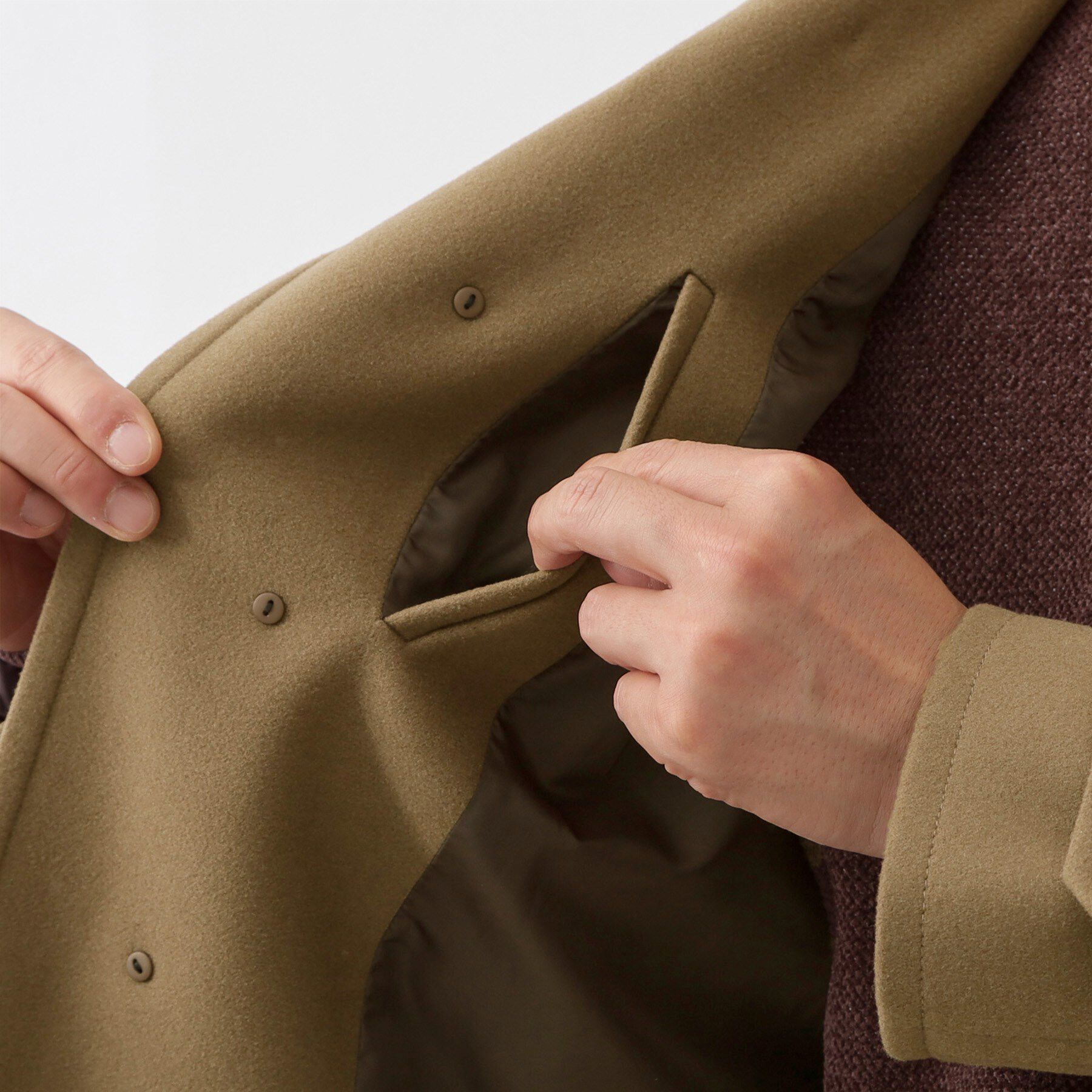 THE SHOP TK「ウーリックシングルPジャケット」|ピーコート|