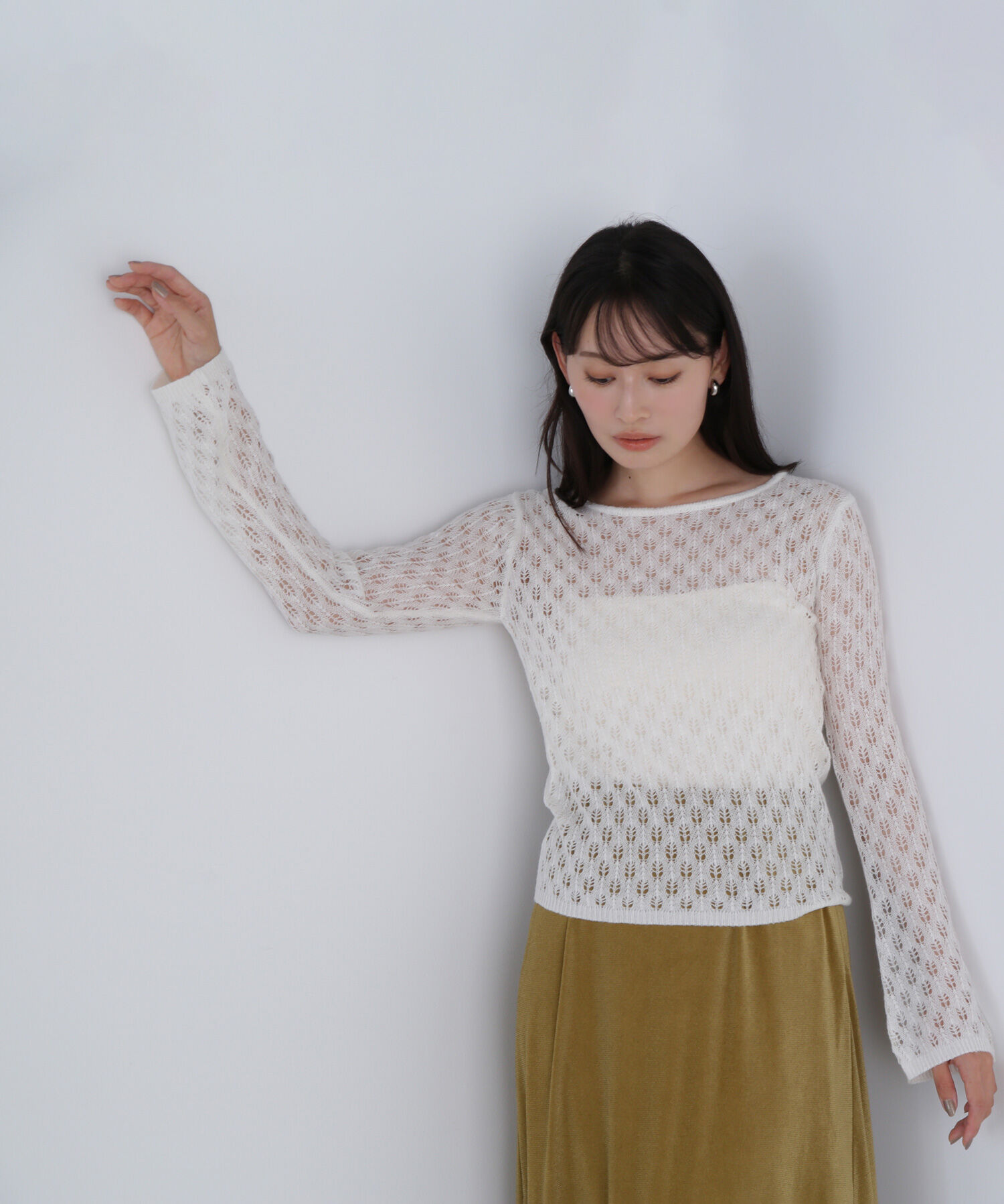  「レースニットプルオーバー」|ニット・セーター|