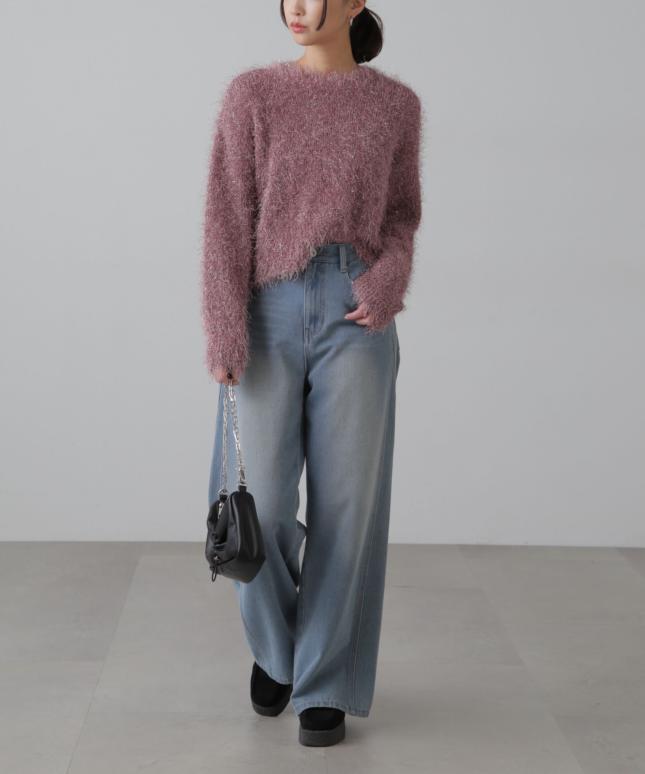  「[XS-Lサイズ展開]サイドパネルヴィンテージライクワイドデニム」|その他|