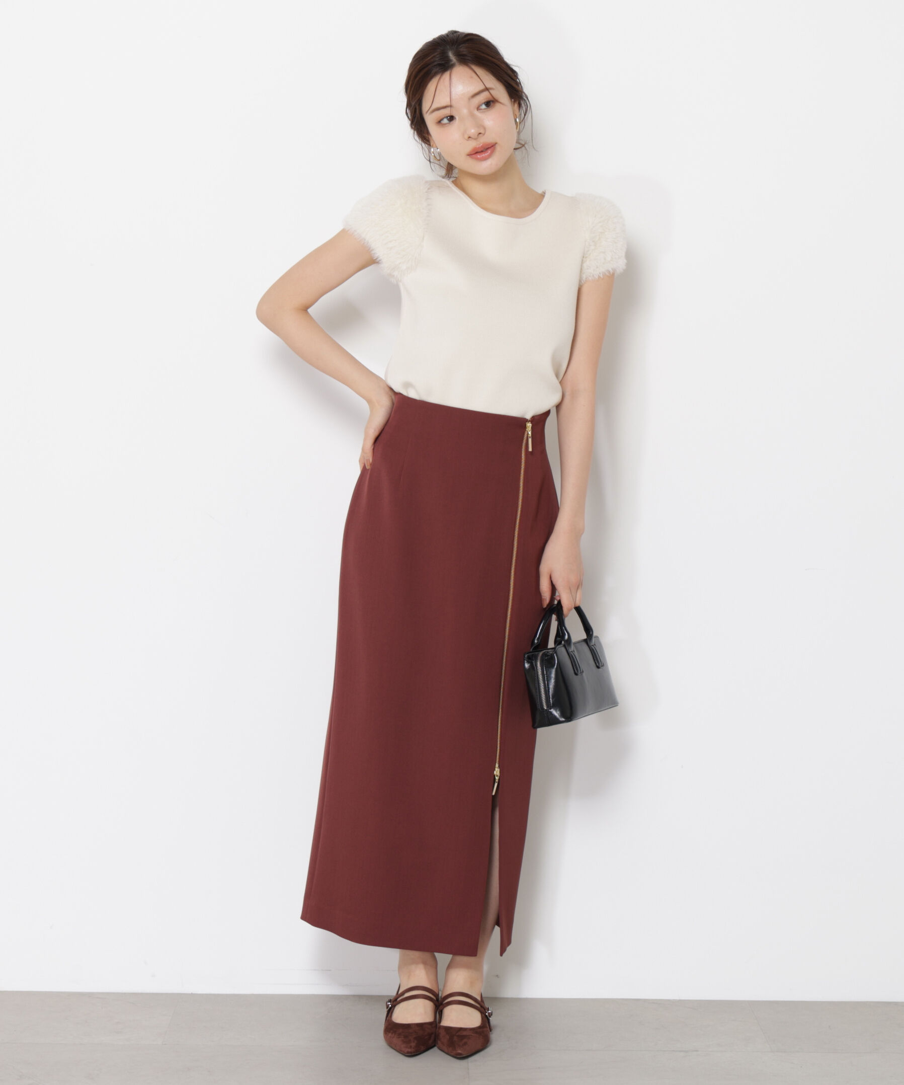 PROPORTION BODY DRESSING「＜ハンドウォッシャブル＞ドッキングスリーブニット」|ニット・セーター|