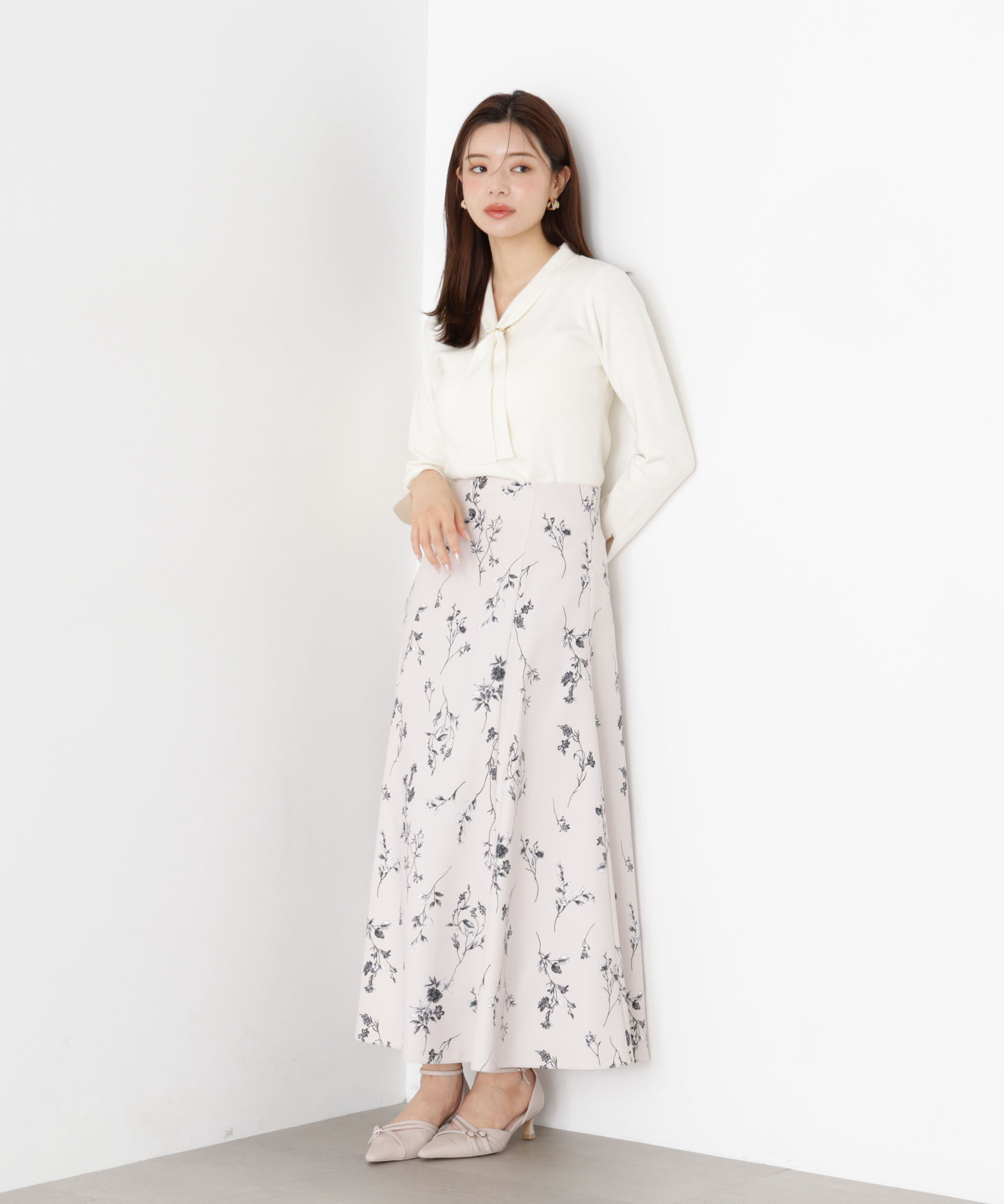 PROPORTION BODY DRESSING「パールリングボウタイニット 25AW」|ニット・セーター|