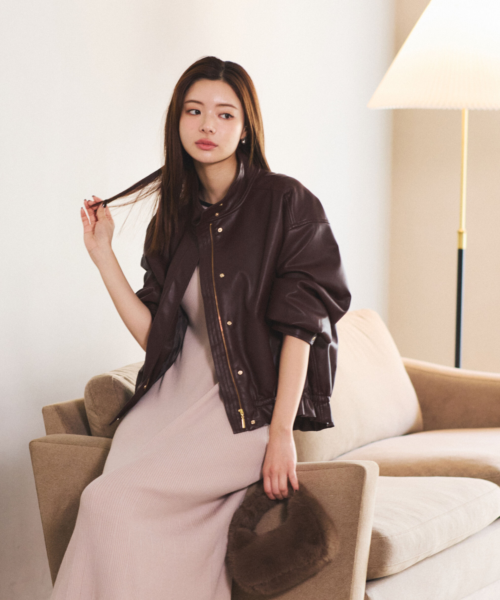 PROPORTION BODY DRESSING「合皮ドロストブルゾン 25AW」|ブルゾン・スタジャン|