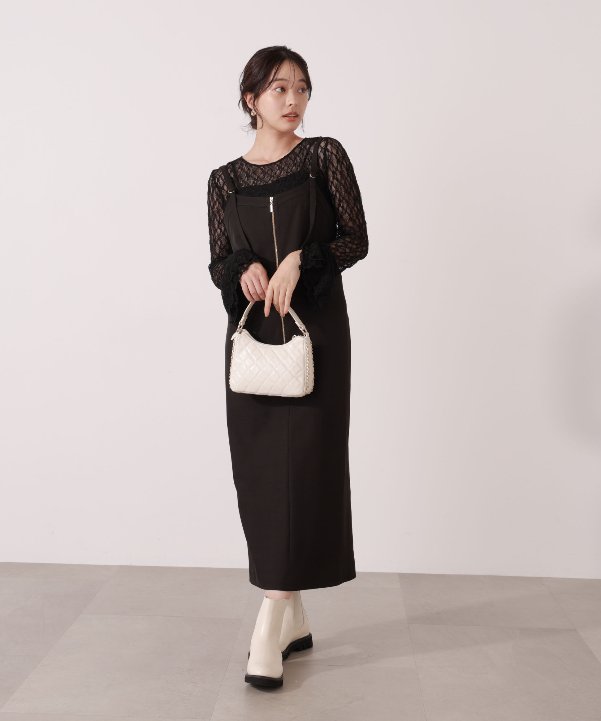 PROPORTION BODY DRESSING「フロントファスナーナロージャンスカ」|ワンピース|