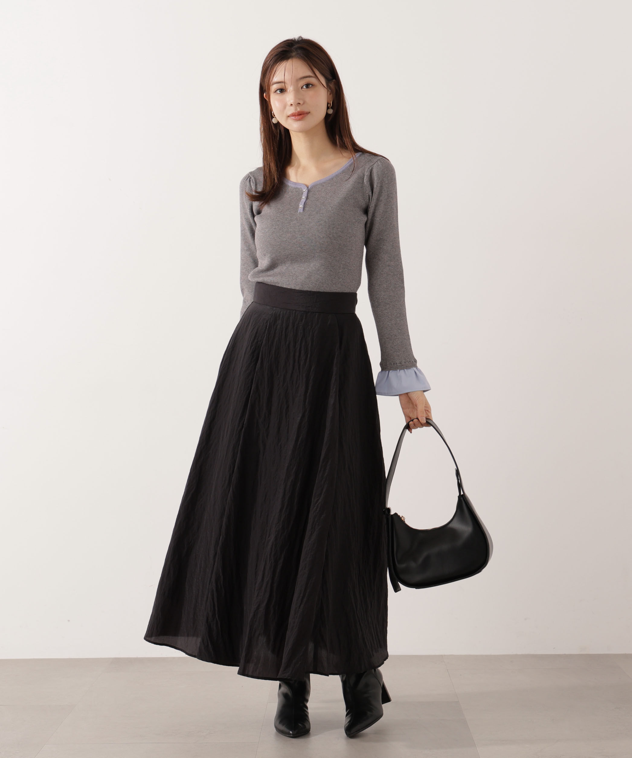 PROPORTION BODY DRESSING「異素材スリーブニット 25AW」|ニット・セーター|