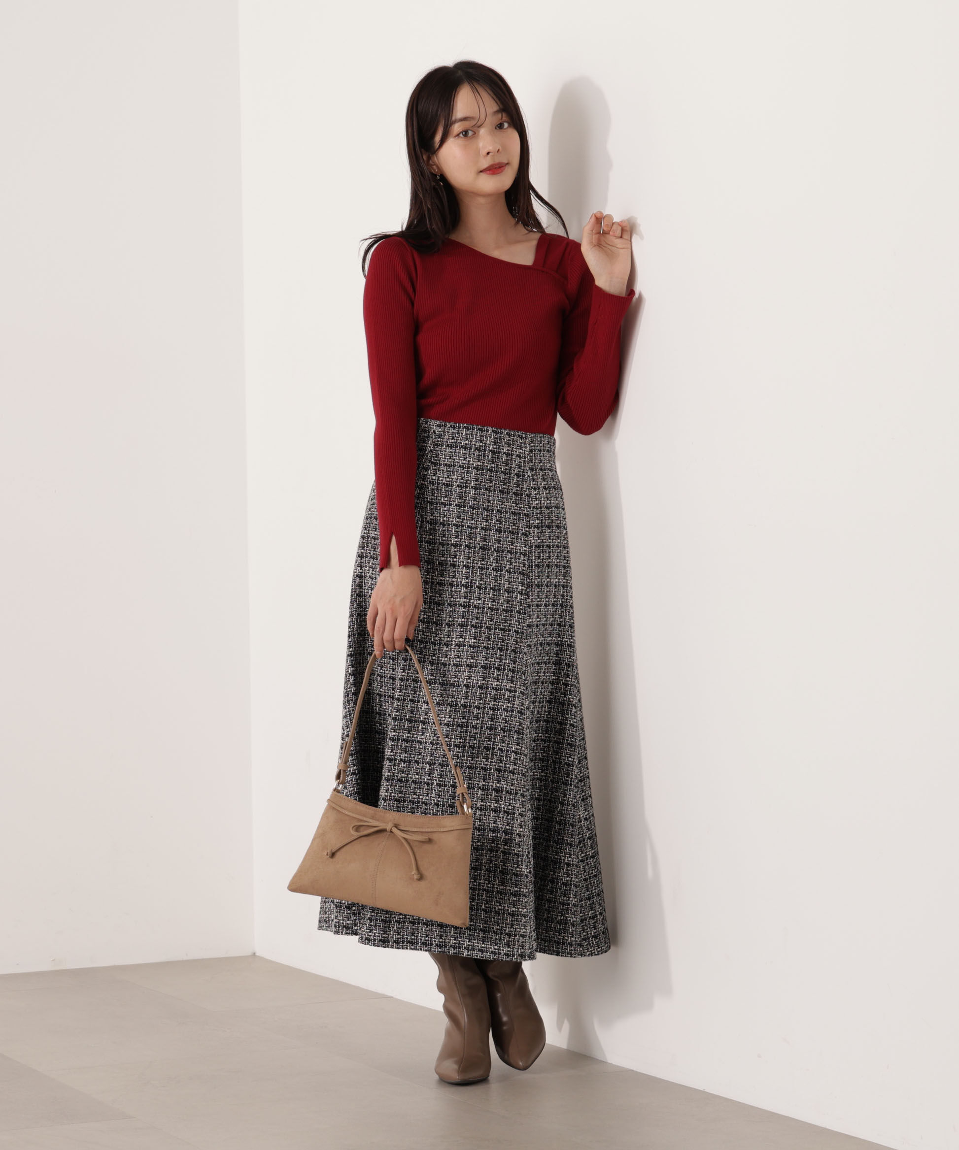PROPORTION BODY DRESSING「ミックスツイードフレアスカート 25AW」|スカート|
