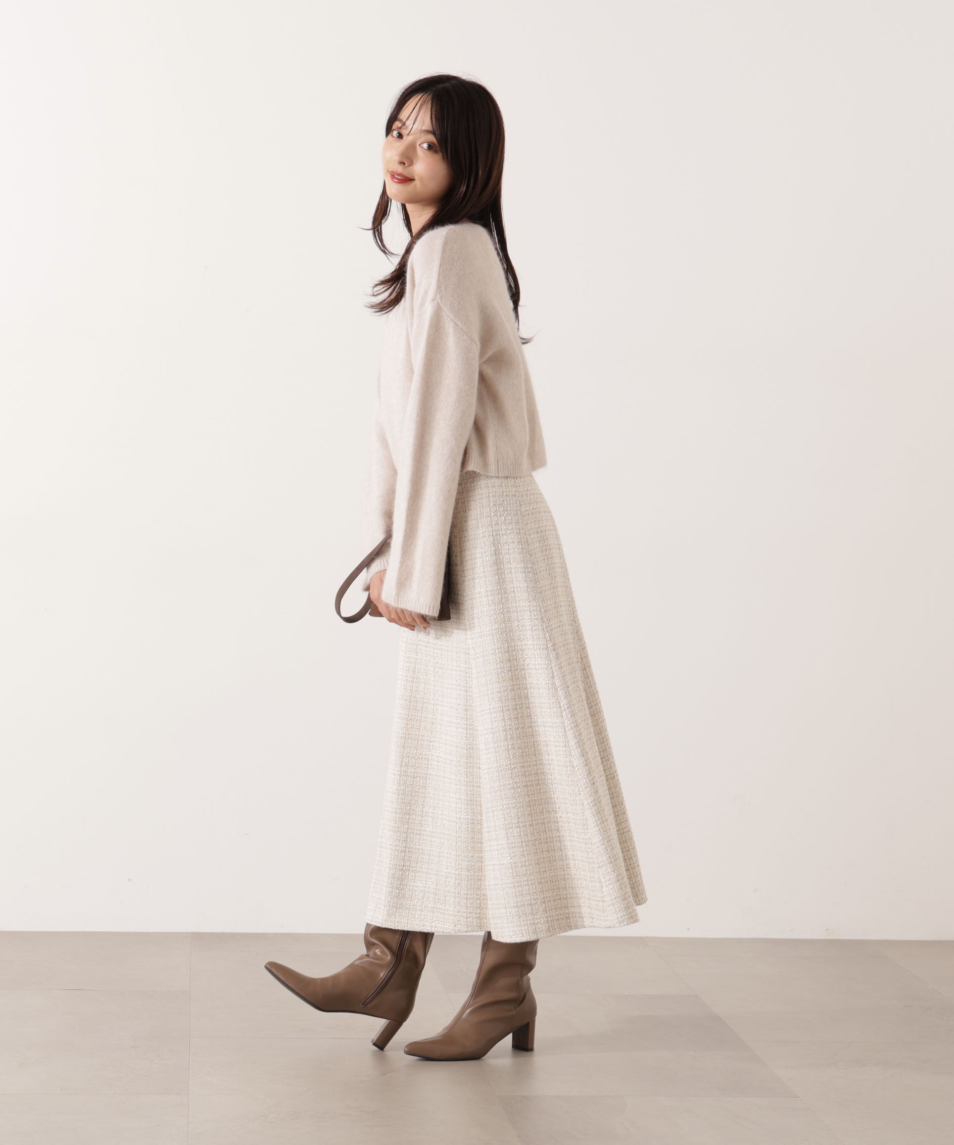 PROPORTION BODY DRESSING「ミックスツイードフレアスカート 25AW」|スカート|