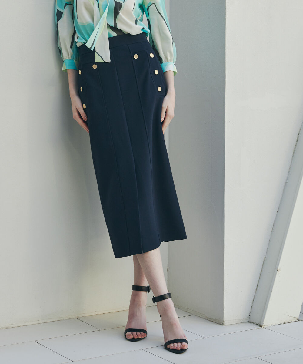  「◆2WAYダブルクロスマリンタイトスカート」|スカート|ネイビー