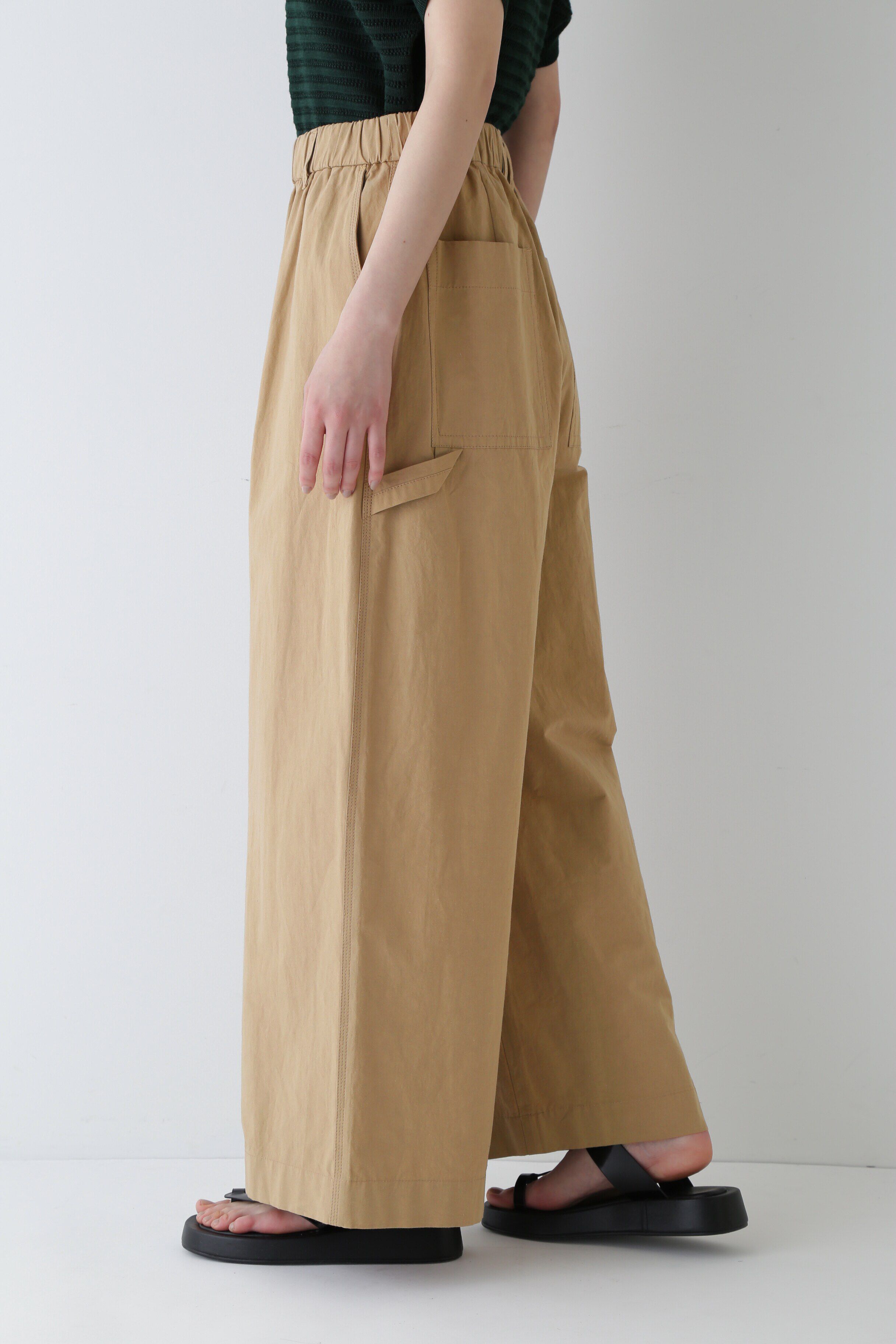  「◆綿麻ウェザー近江晒ワイドパンツ」|その他|