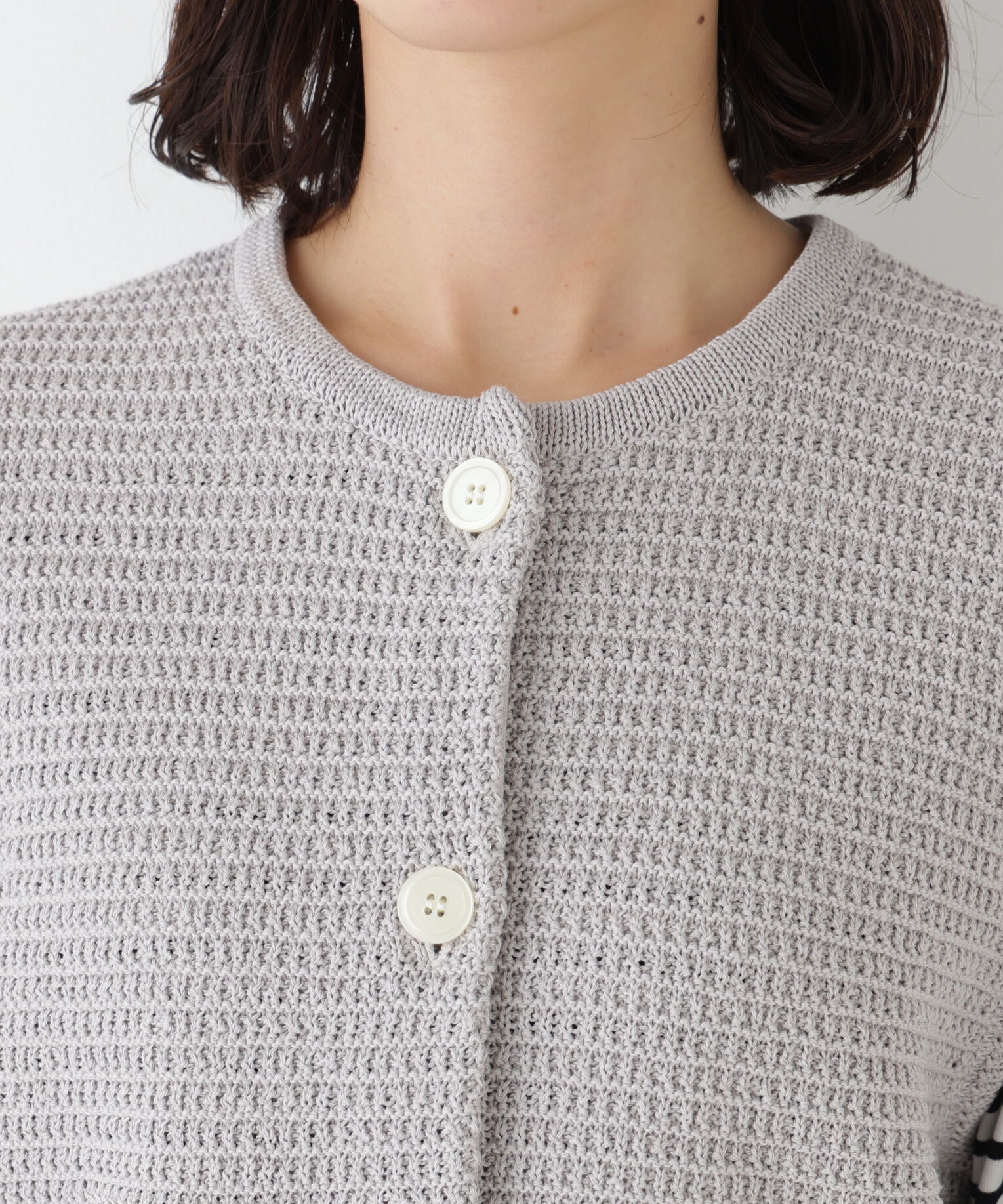  「◆ギマコットン地柄ベスト」|ニット・セーター|