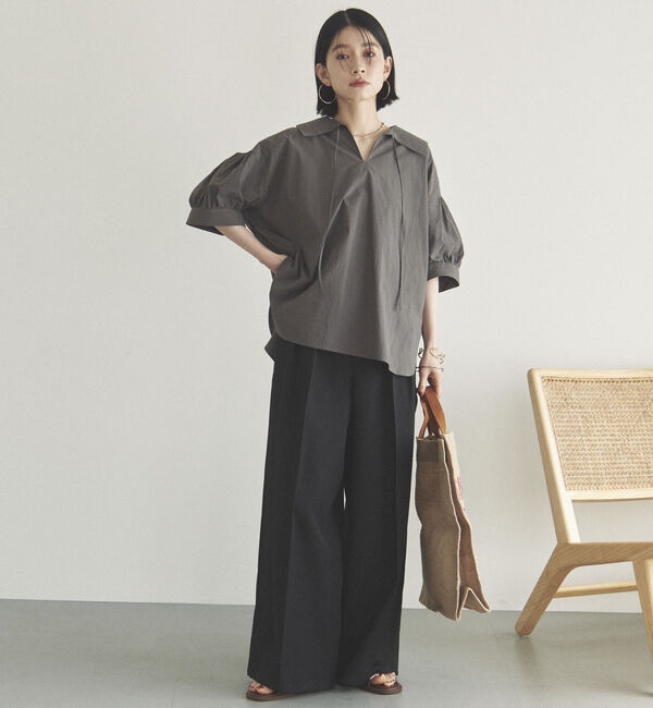 Doux archives「ビッグカラースキッパーブラウス」|シャツ・ブラウス|