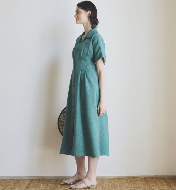 Doux archives「タックフレアシャツワンピース」|ワンピース|