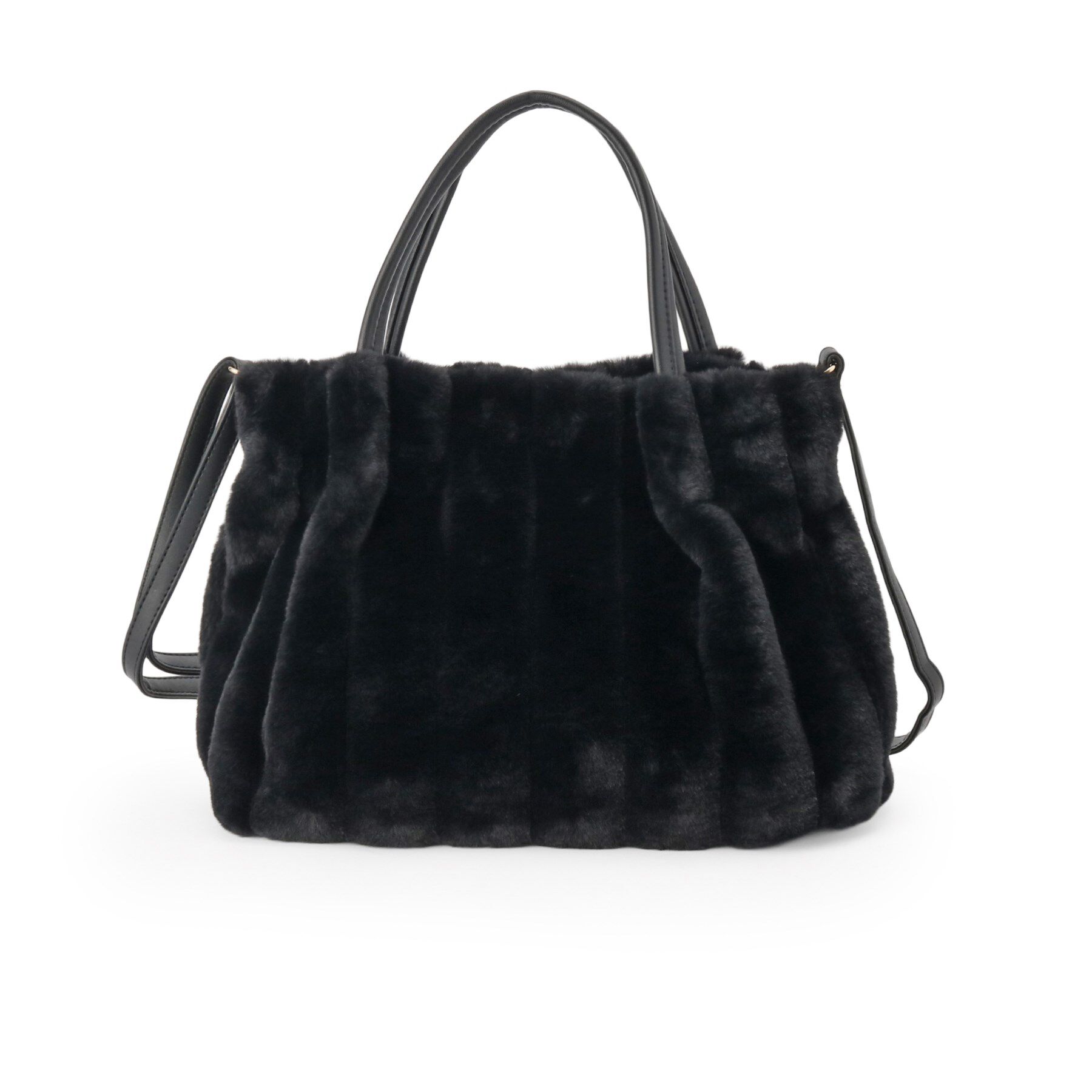 SHOO･LA･RUE「【高レビュー/2WAY】きれい見えで上品な ストライプファートートバッグ」|トートバッグ|