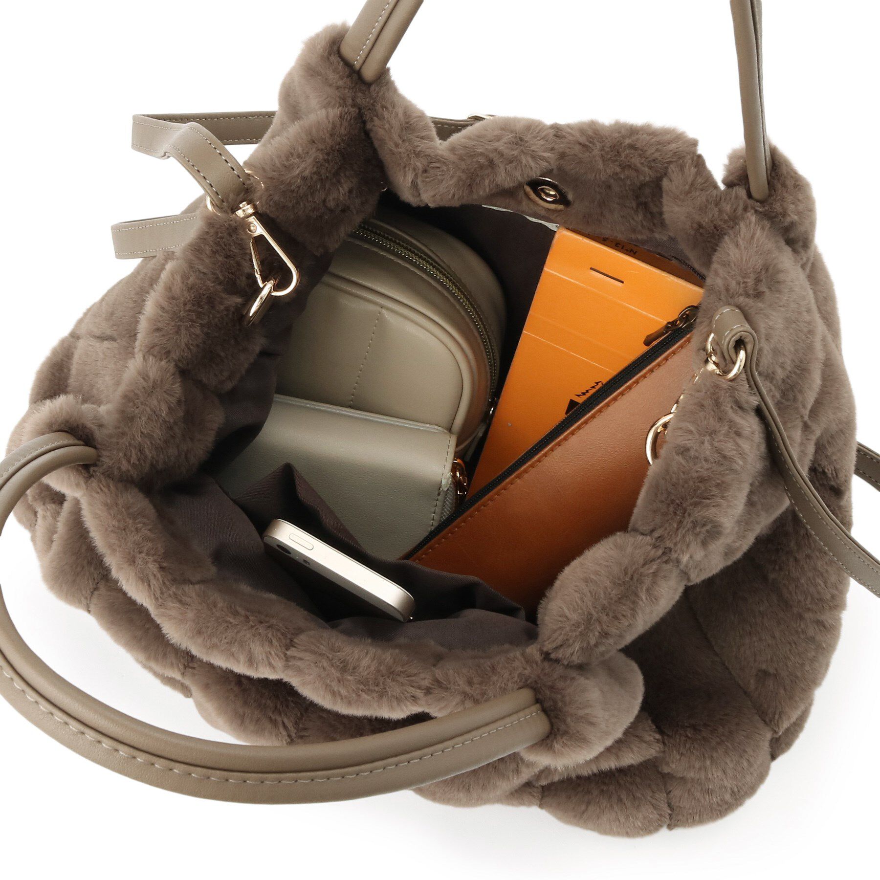 SHOO･LA･RUE「【高レビュー/2WAY】きれい見えで上品な ストライプファートートバッグ」|トートバッグ|