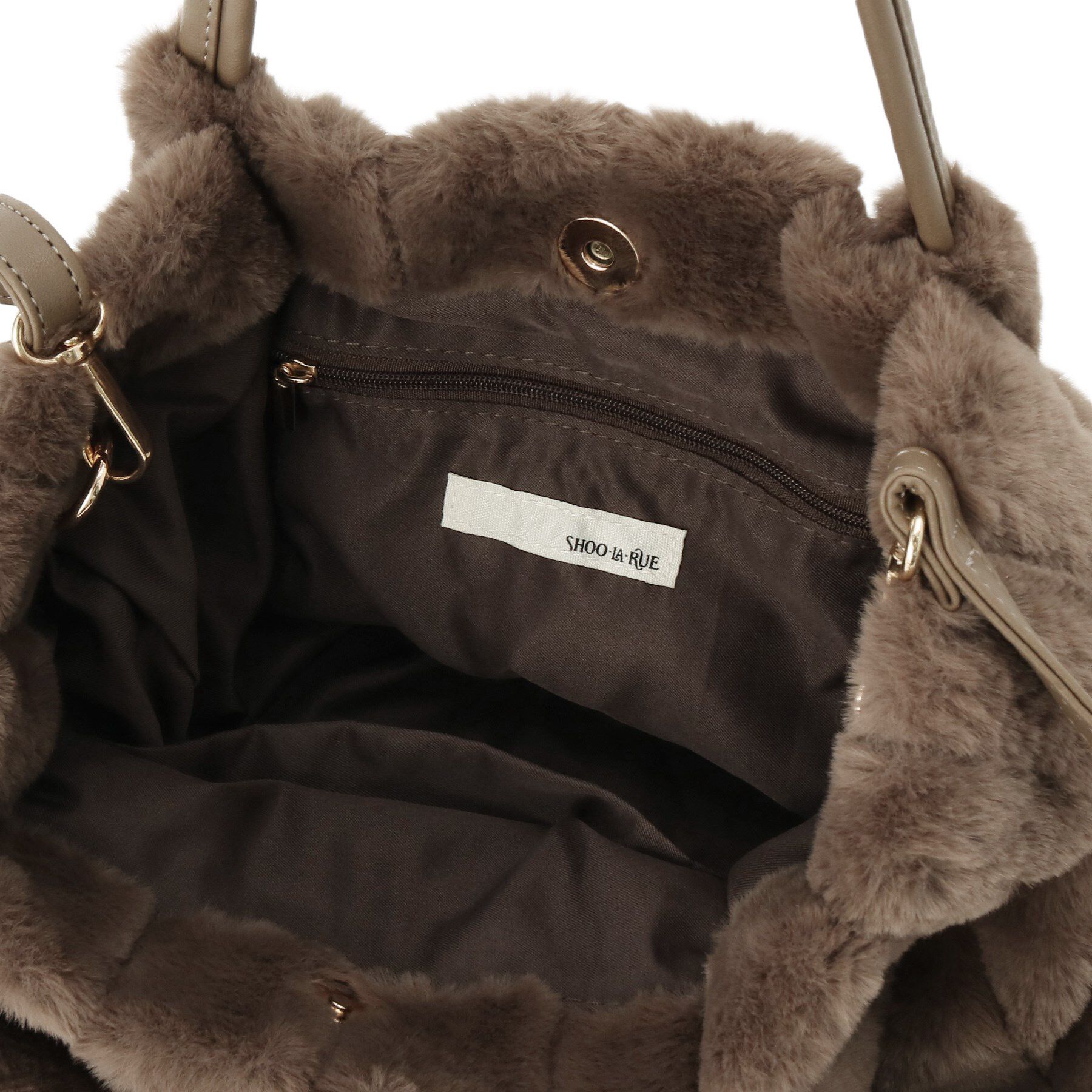 SHOO･LA･RUE「【高レビュー/2WAY】きれい見えで上品な ストライプファートートバッグ」|トートバッグ|