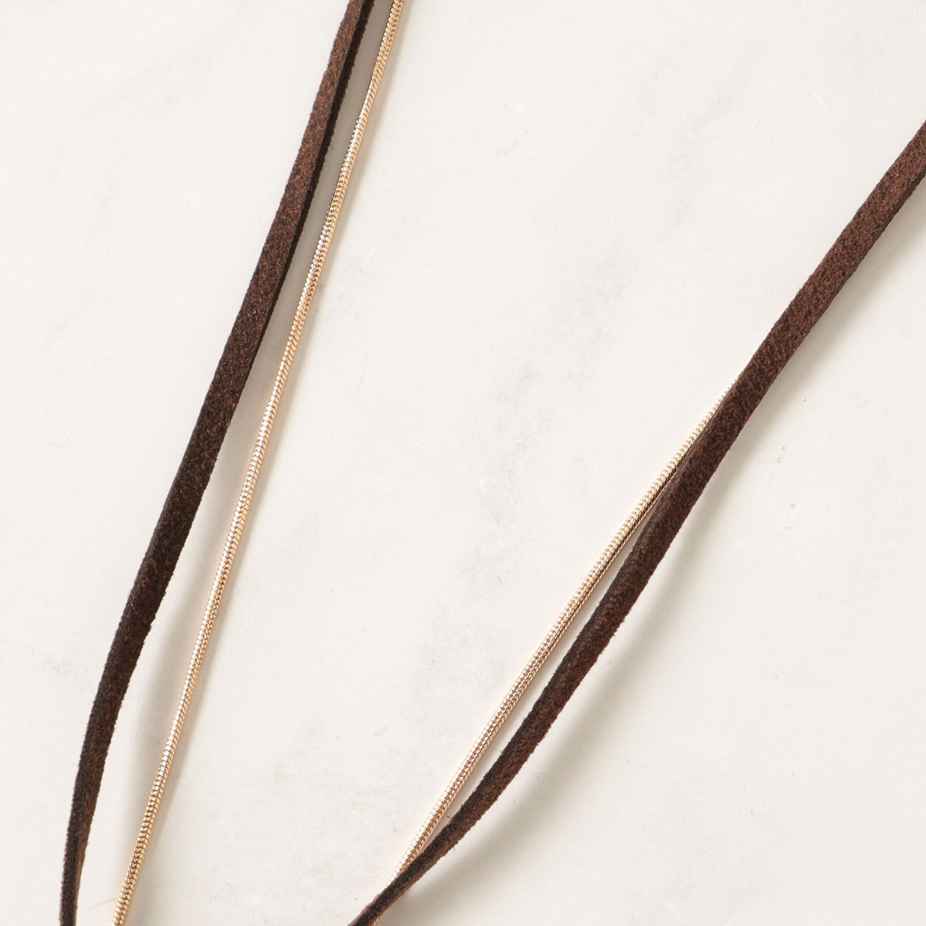 SHOO･LA･RUE「スエード紐＆スネークモチーフネックレス」|ネックレス|